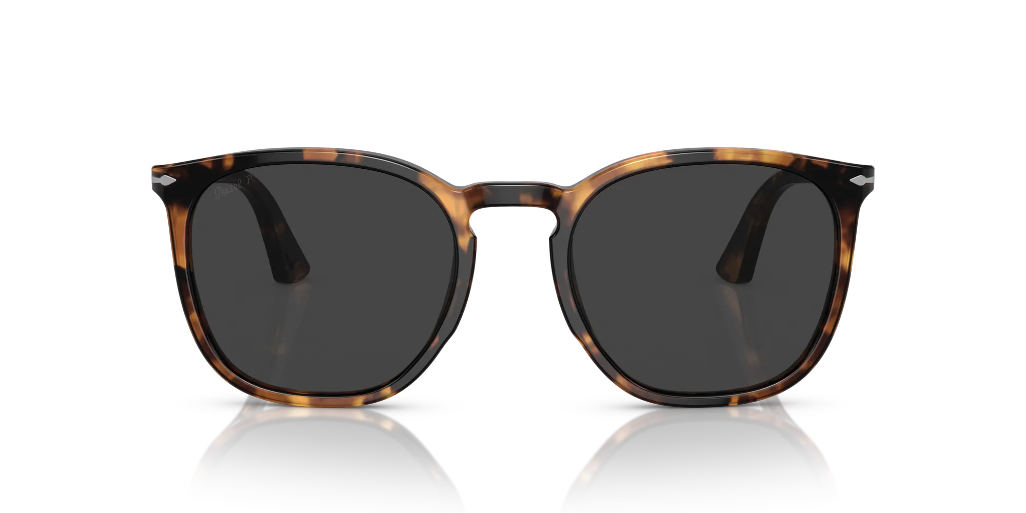 Persol PO3316S 110248 Occhiali da sole Acetato Tartaruga Grigio Rotonda Polarizzata - immagine 3