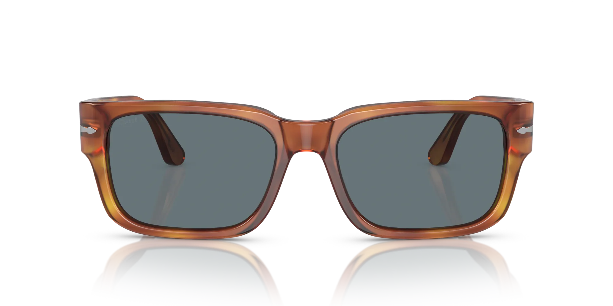 Persol PO3315S 96/3R Occhiali da sole Acetato Marrone Blu Squadrata Polarizzata - immagine 3