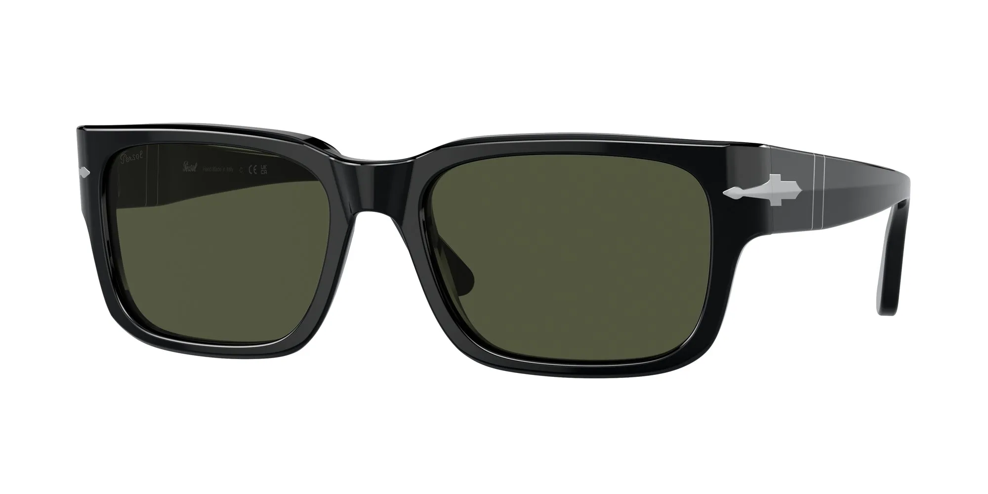 Persol PO3315S 95/31 Occhiali da sole Acetato Nero Verde Squadrata Normale - immagine 1