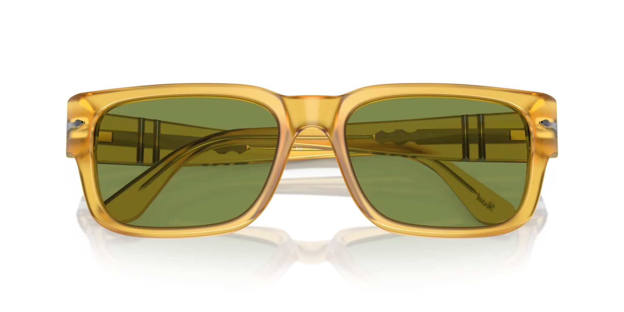 Persol PO3315S 204/4E Occhiali da sole Acetato Giallo Verde Squadrata Normale - immagine 2