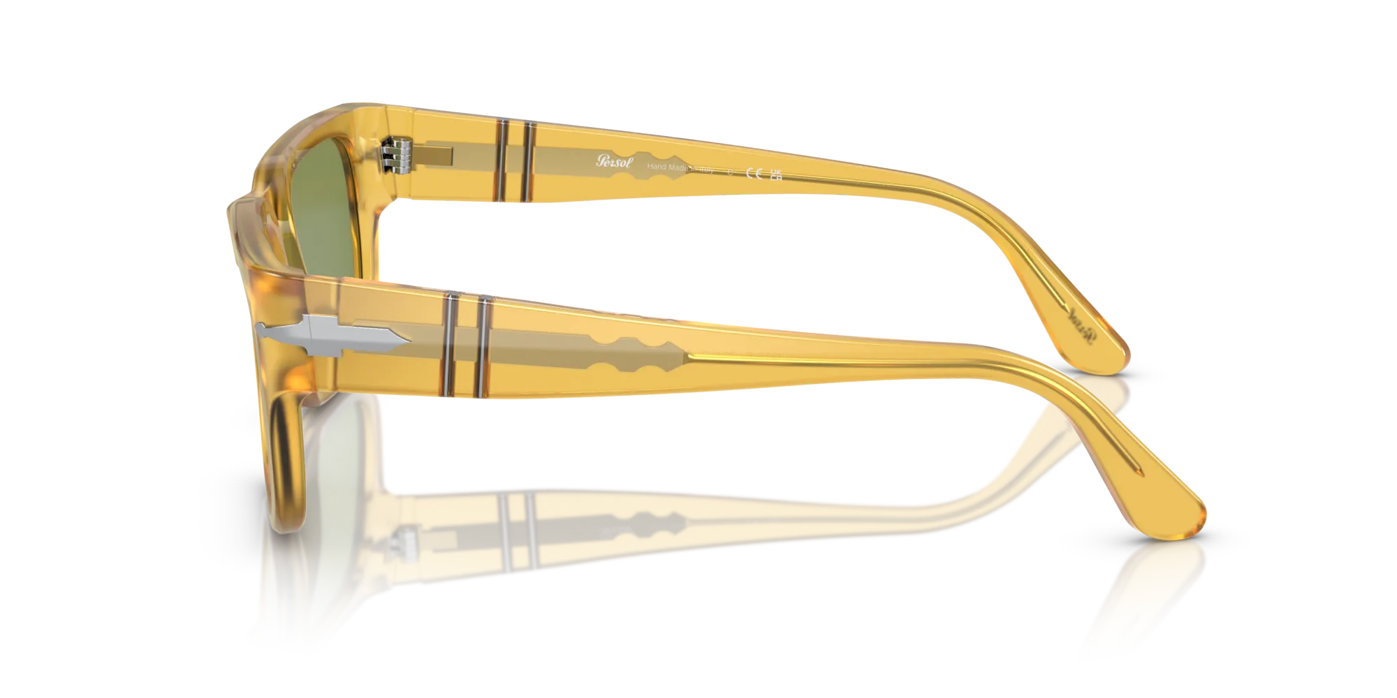 Persol PO3315S 204/4E Occhiali da sole Acetato Giallo Verde Squadrata Normale - immagine 4