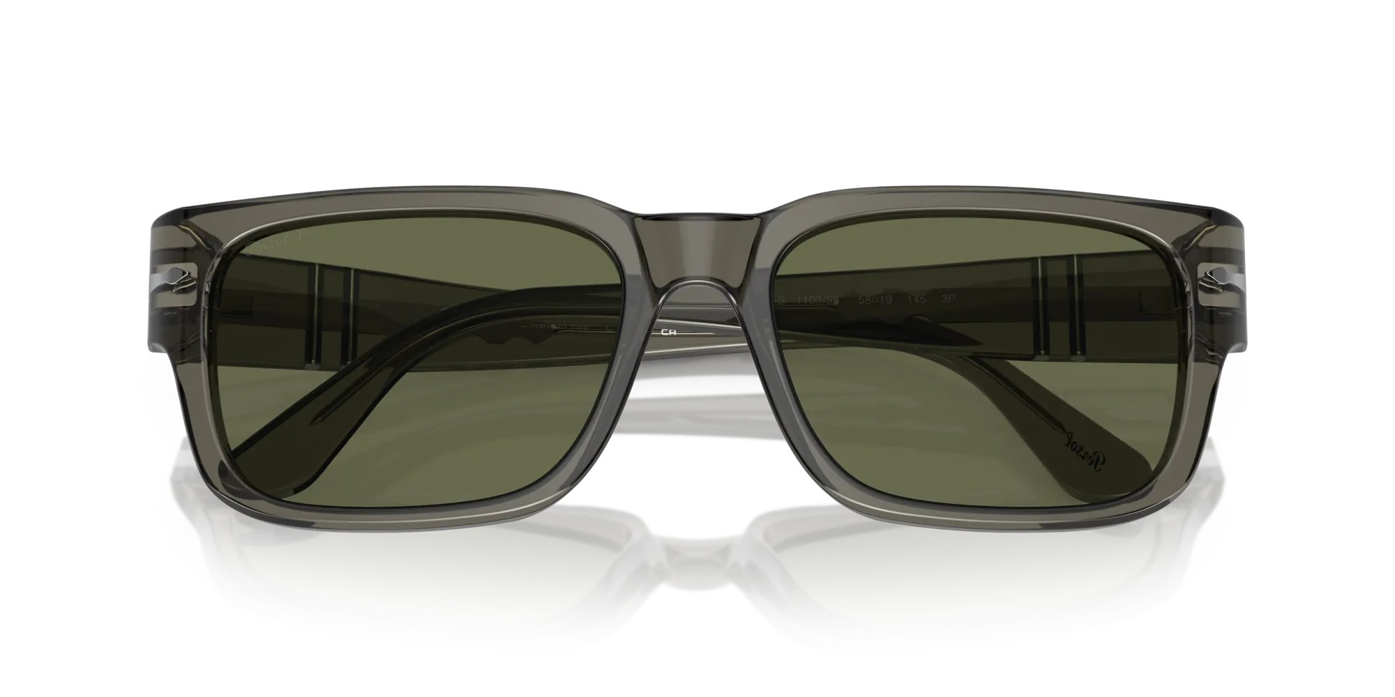 Persol PO3315S 110358 Occhiali da sole Acetato Grigio Verde Squadrata Polarizzata - immagine 2