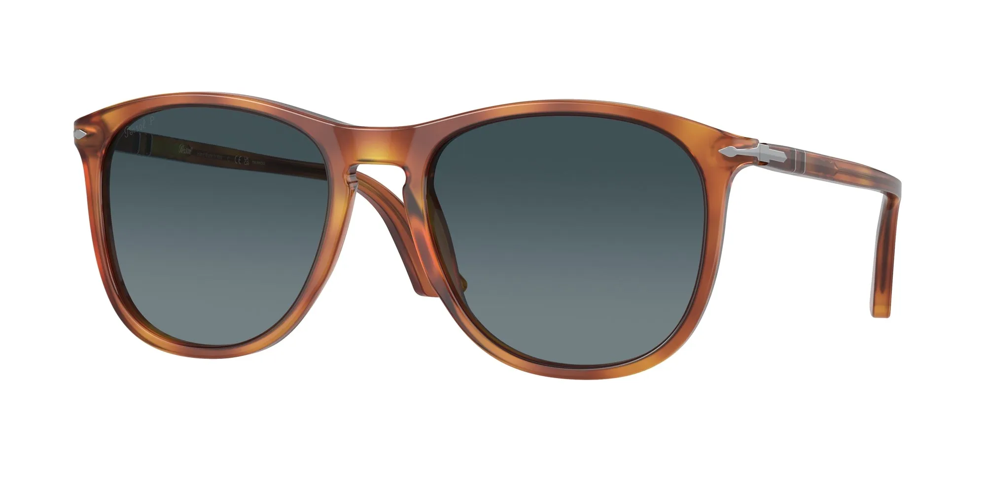 Persol PO3314S 96/S3 Occhiali da sole Acetato Marrone Blu Pillow Polarizzata Sfumato - immagine 1