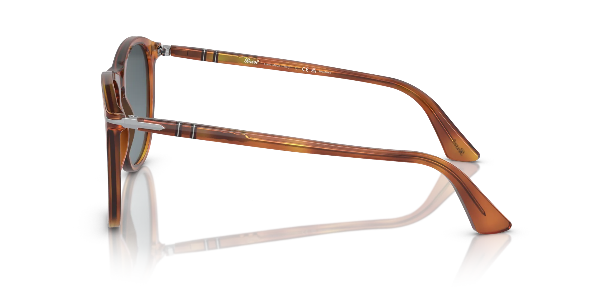 Persol PO3314S 96/S3 Occhiali da sole Acetato Marrone Blu Pillow Polarizzata Sfumato - immagine 4