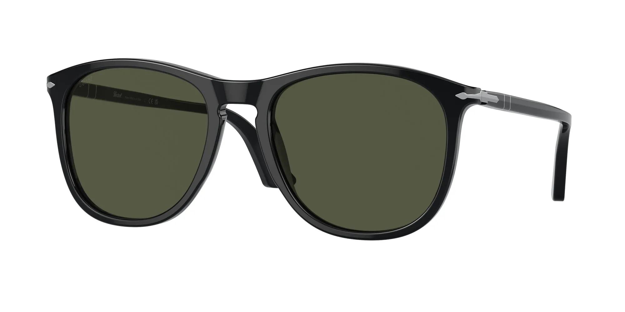 Persol PO3314S 95/31 Occhiali da sole Acetato Nero Verde Pillow Normale - immagine 1