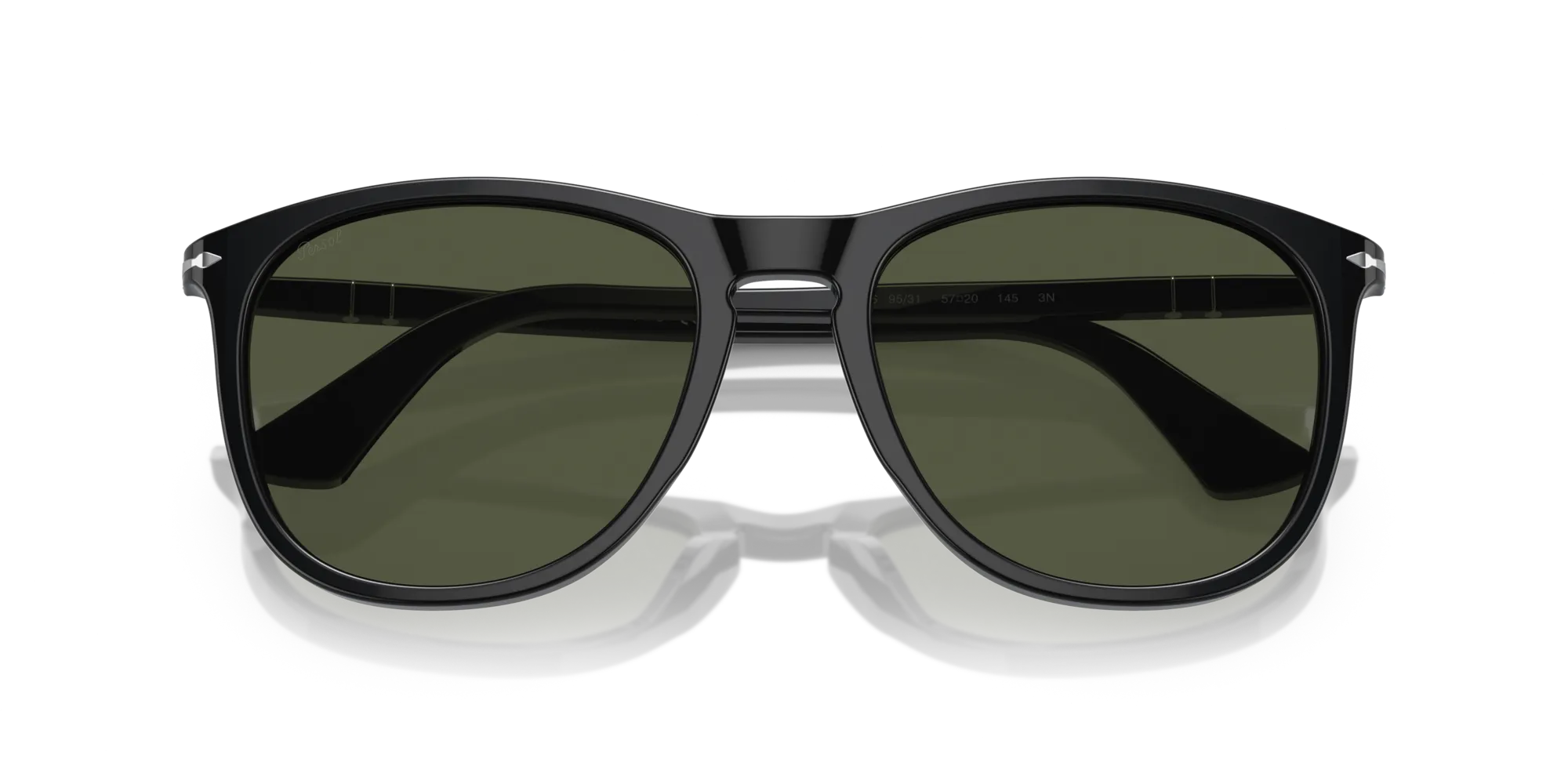Persol PO3314S 95/31 Occhiali da sole Acetato Nero Verde Pillow Normale - immagine 2
