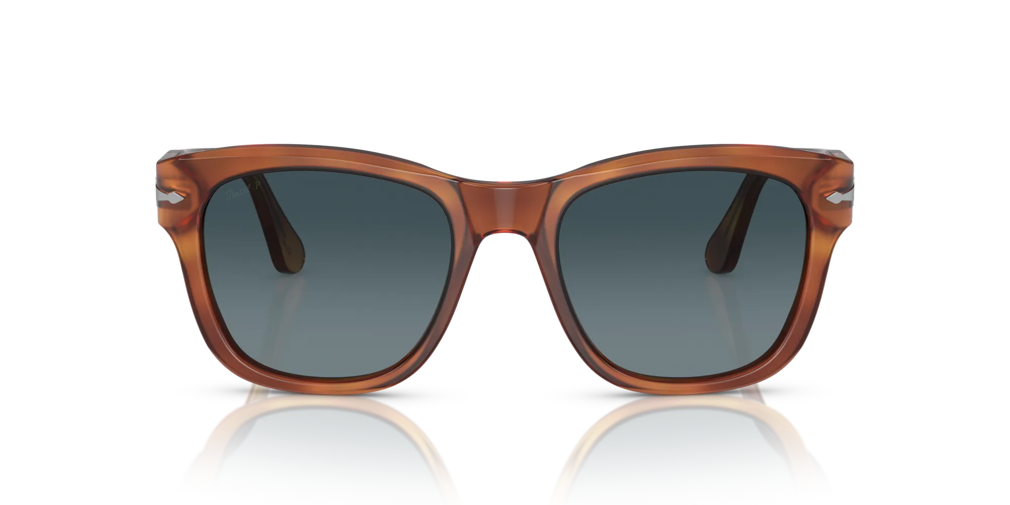 Persol PO3313S 96/S3 Occhiali da sole Acetato Marrone Blu Squadrata Polarizzata Sfumato - immagine 3