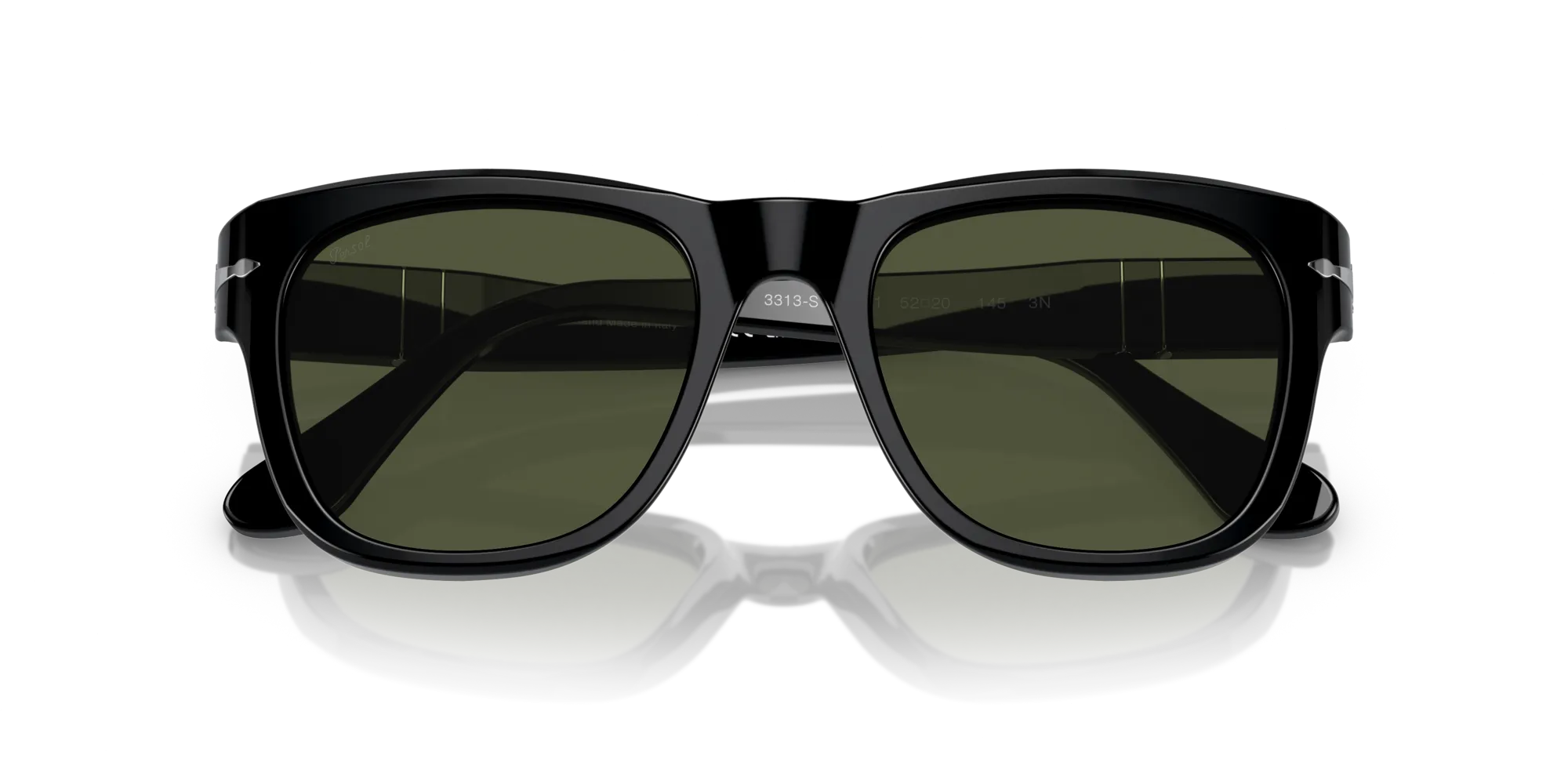Persol PO3313S 95/31 Occhiali da sole Acetato Nero Verde Squadrata Normale - immagine 2