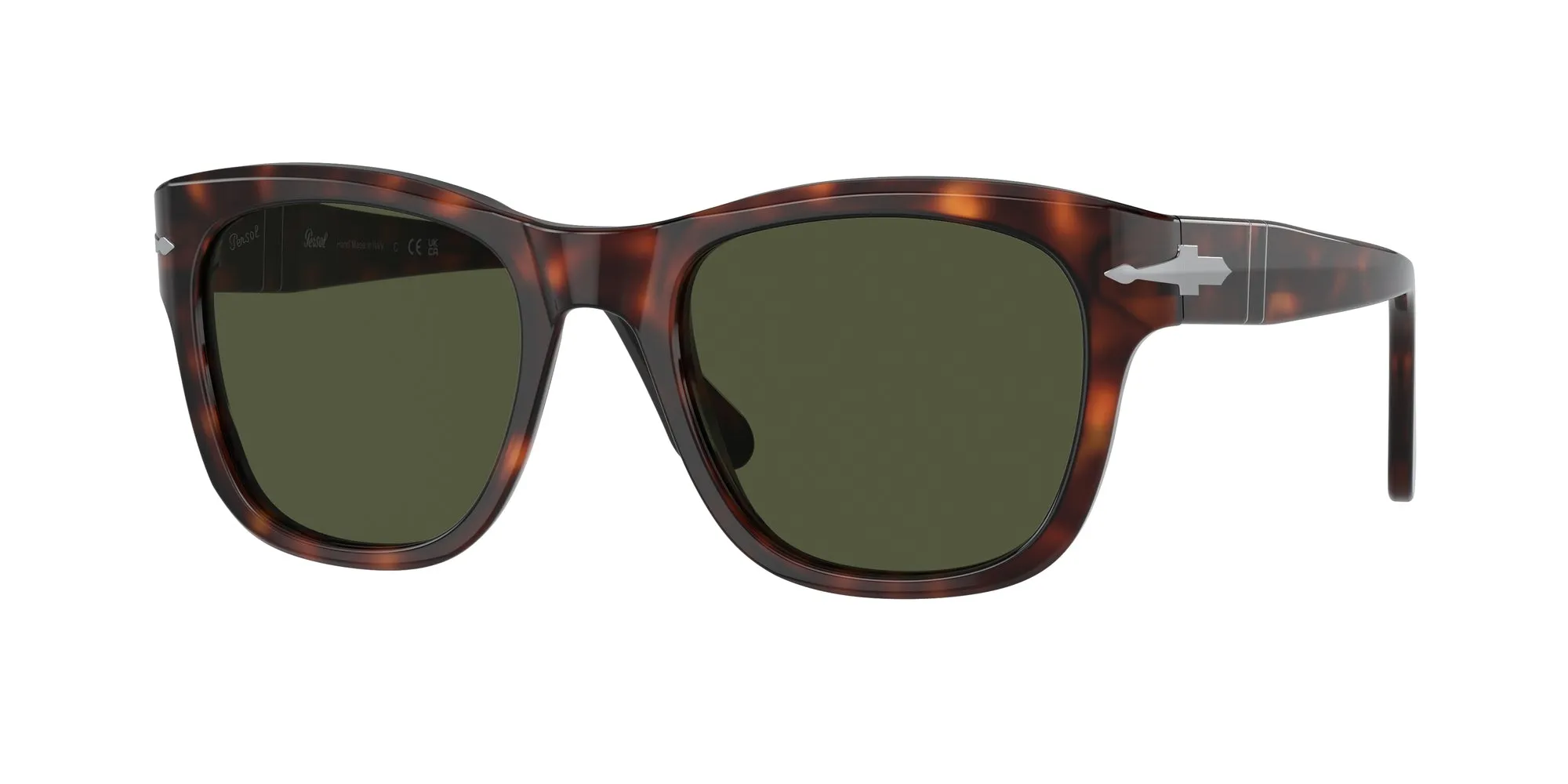 Persol PO3313S 24/31 Occhiali da sole Acetato Tartaruga Verde Squadrata Normale - immagine 1