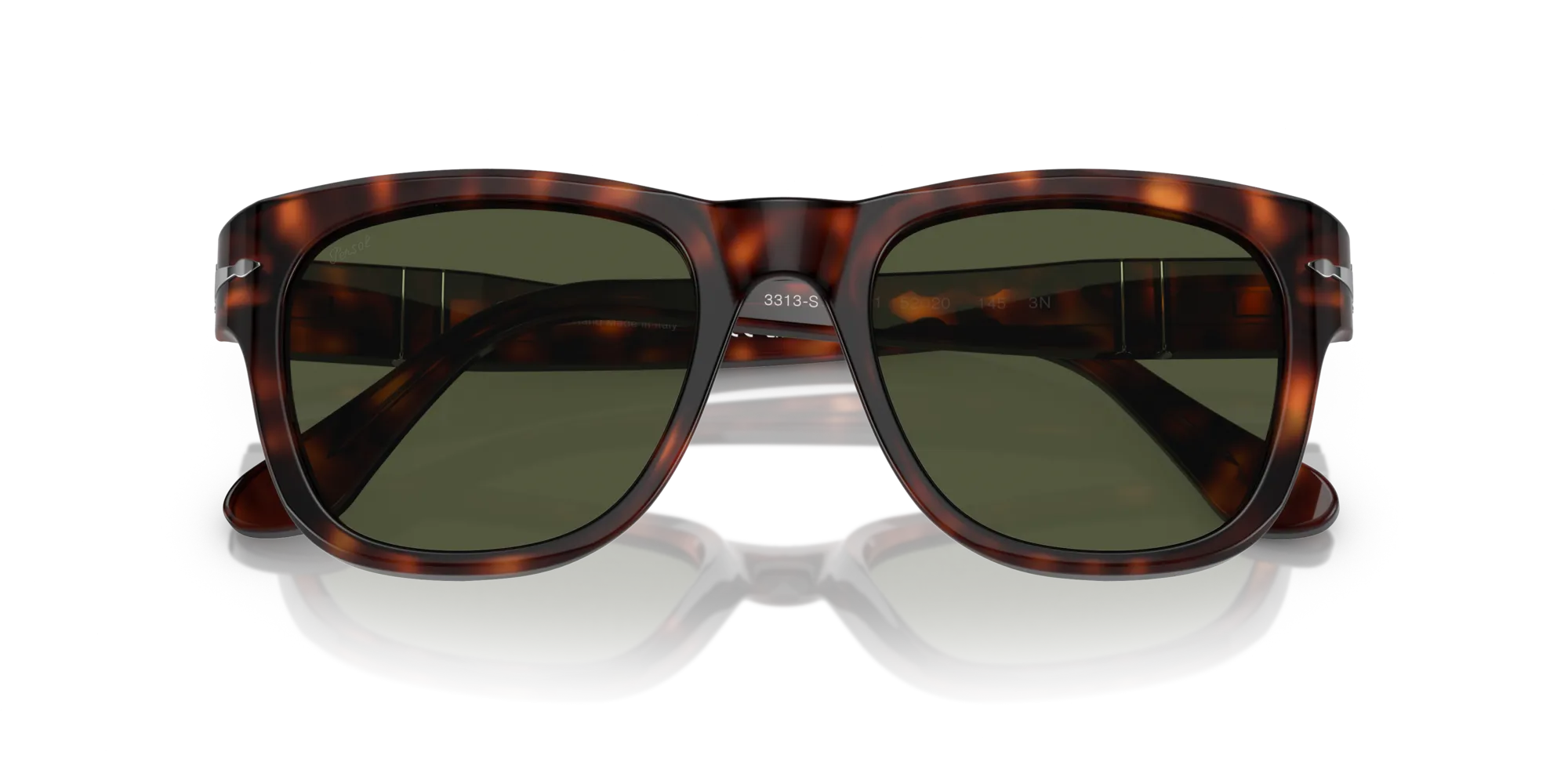 Persol PO3313S 24/31 Occhiali da sole Acetato Tartaruga Verde Squadrata Normale - immagine 2