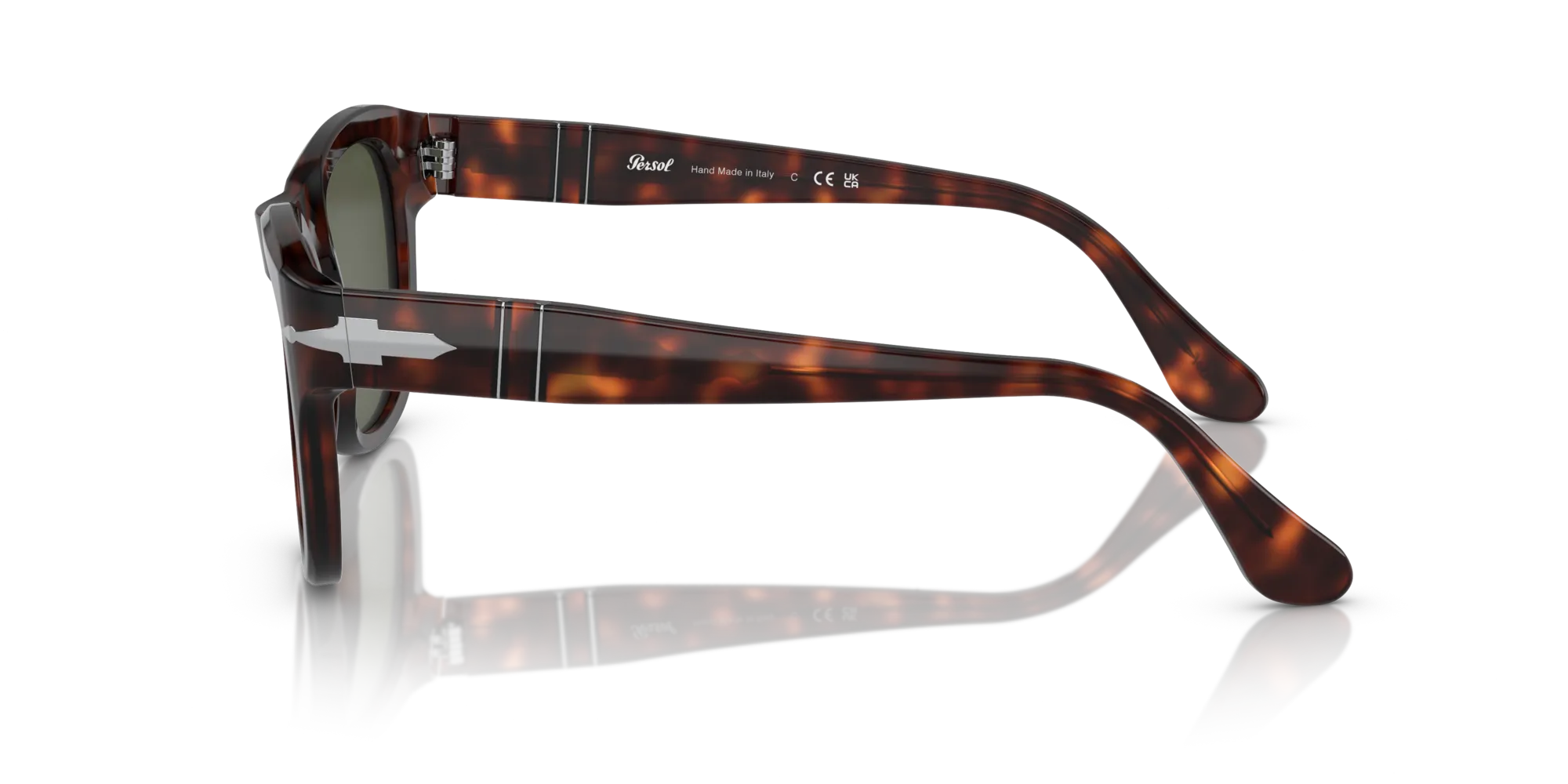 Persol PO3313S 24/31 Occhiali da sole Acetato Tartaruga Verde Squadrata Normale - immagine 4