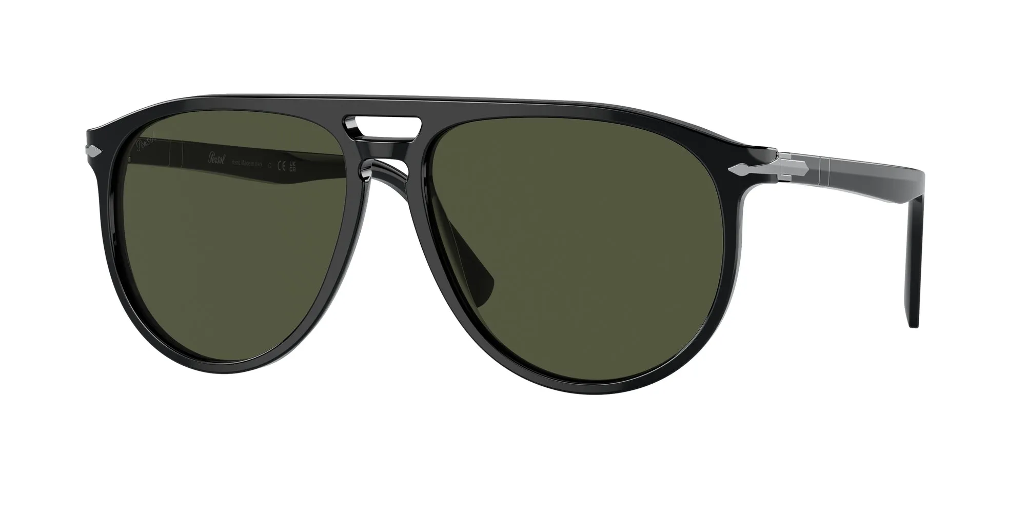 Persol PO3311S 95/31 Occhiali da sole Acetato Nero Verde Pilot Normale - immagine 1