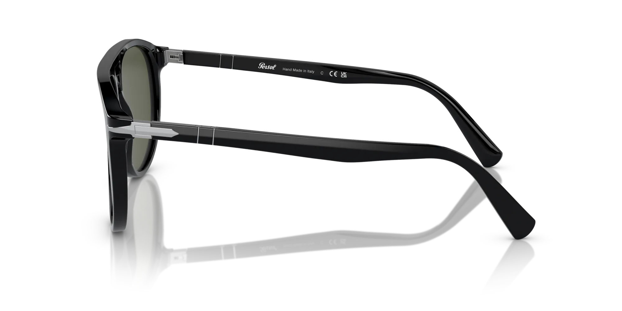 Persol PO3311S 95/31 Occhiali da sole Acetato Nero Verde Pilot Normale - immagine 4