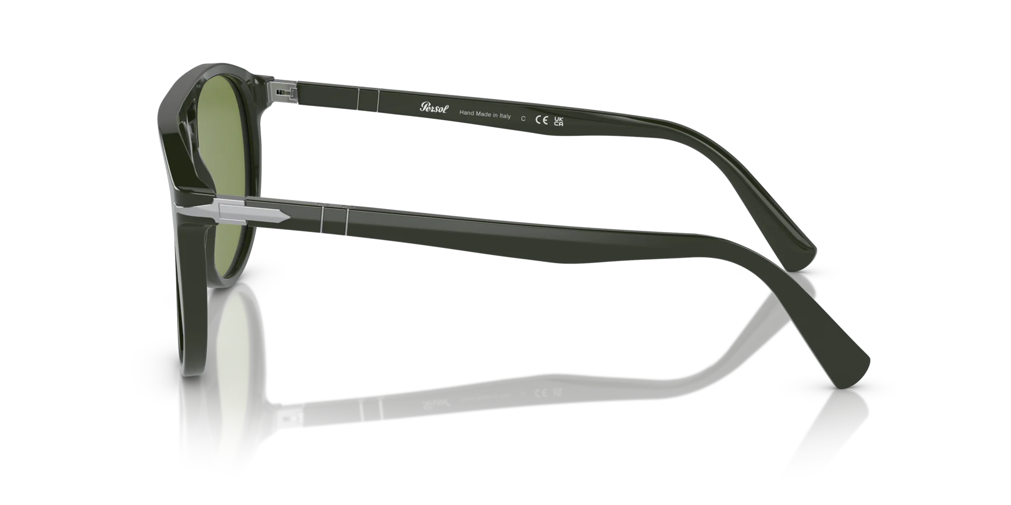 Persol PO3311S 11884E Occhiali da sole Acetato Verde Verde Pilot Normale - immagine 4
