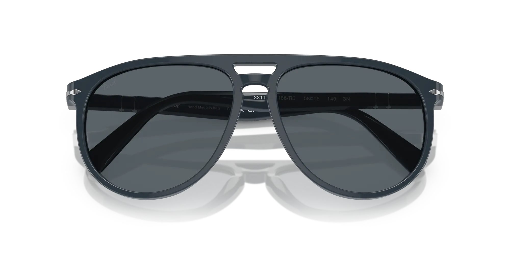 Persol PO3311S 1186R5 Occhiali da sole Acetato Blu Blu Pilot Normale - immagine 2