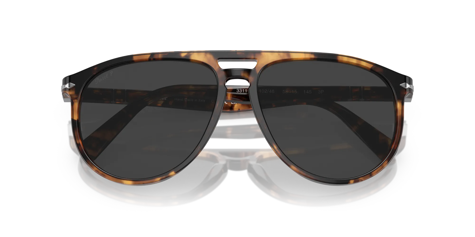 Persol PO3311S 110248 Occhiali da sole Acetato Tartaruga Grigio Pilot Polarizzata - immagine 2