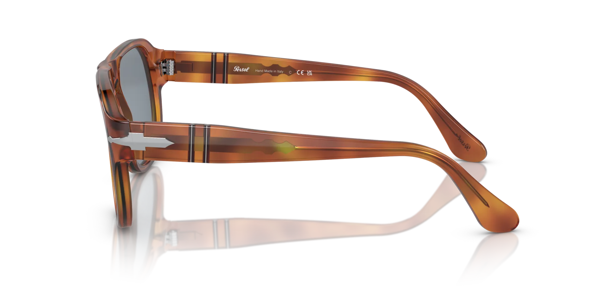 Persol PO3310S JEAN 96/56 Occhiali da sole Acetato Marrone Blu Squadrata Normale - immagine 4