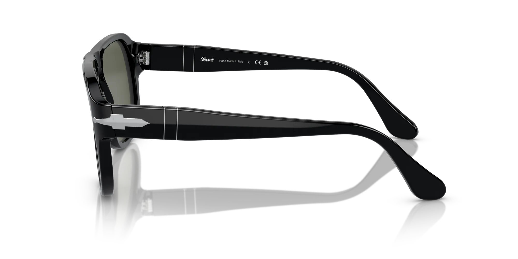 Persol PO3310S JEAN 95/31 Occhiali da sole Acetato Nero Verde Squadrata Normale - immagine 4