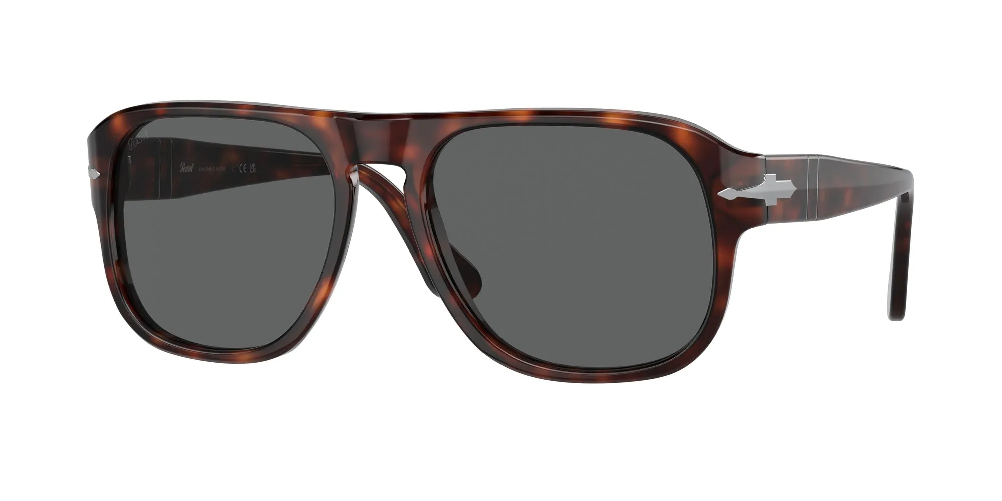 Persol PO3310S JEAN 24/B1 Occhiali da sole Acetato Tartaruga Nero Squadrata Normale - immagine 1