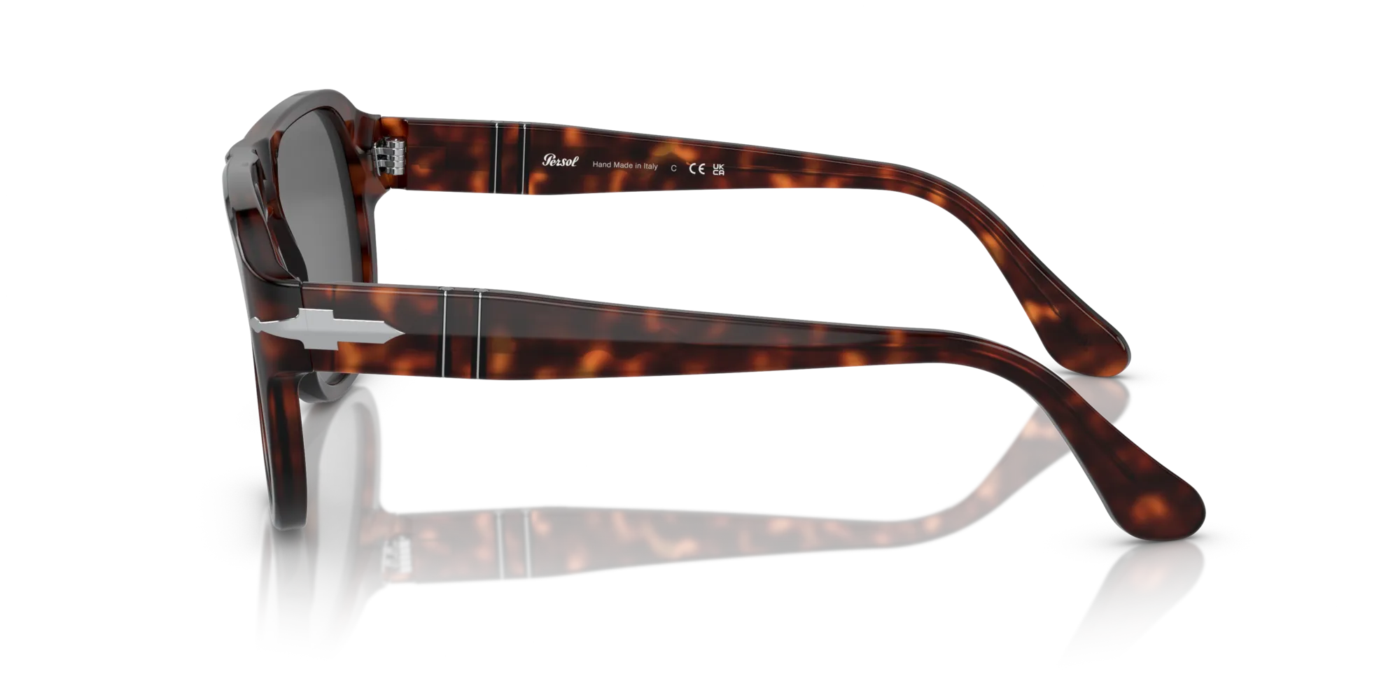 Persol PO3310S JEAN 24/B1 Occhiali da sole Acetato Tartaruga Nero Squadrata Normale - immagine 4