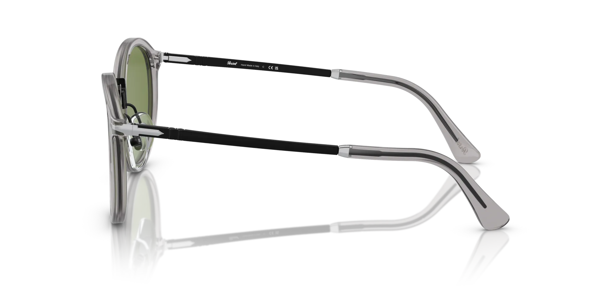 Persol PO3309S 309/4E Occhiali da sole Acetato Grigio Verde Pantos Normale - immagine 4