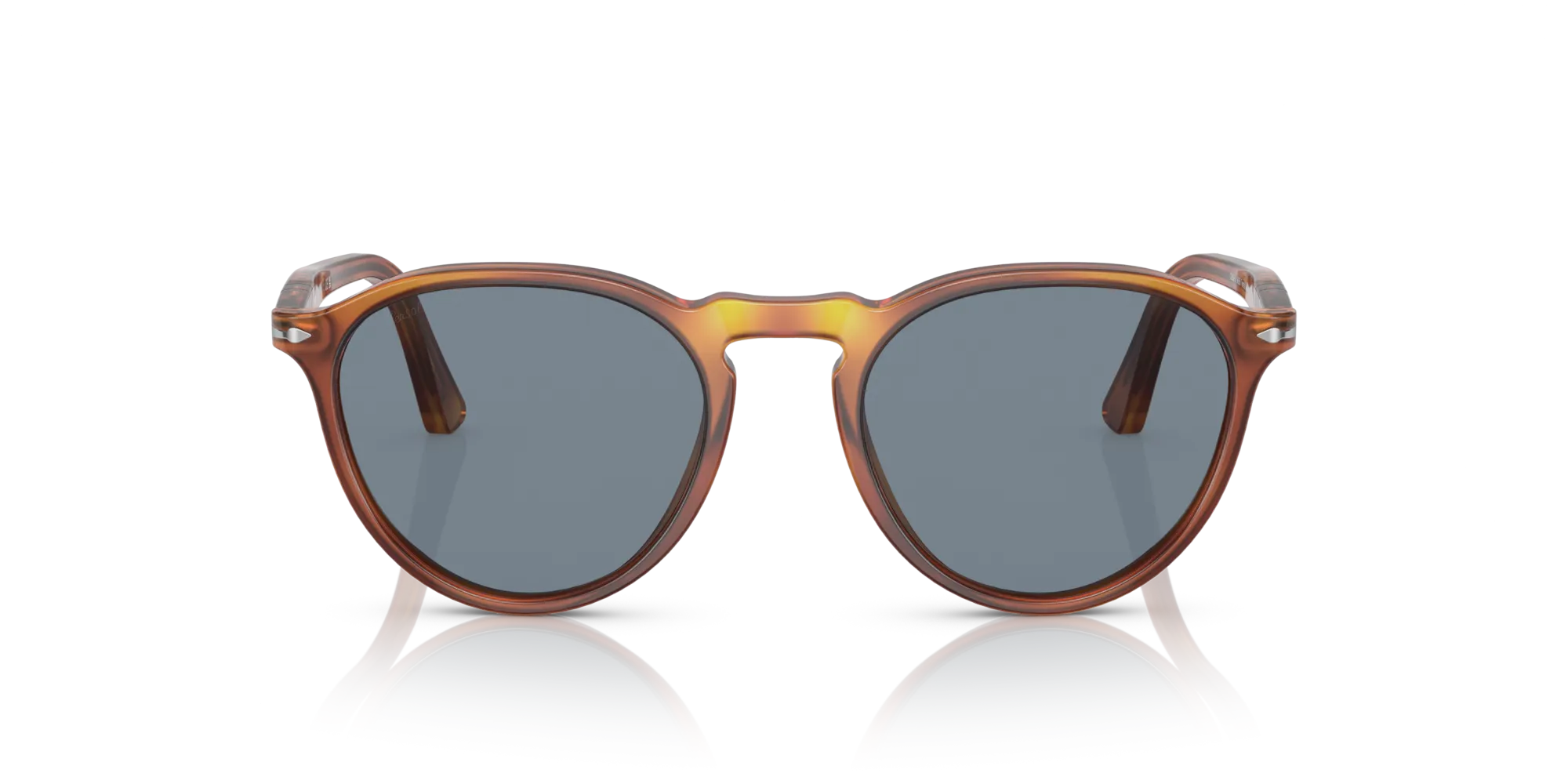 Persol PO3286S 96/56 Occhiali da sole Acetato Marrone Blu Pantos Normale - immagine 3