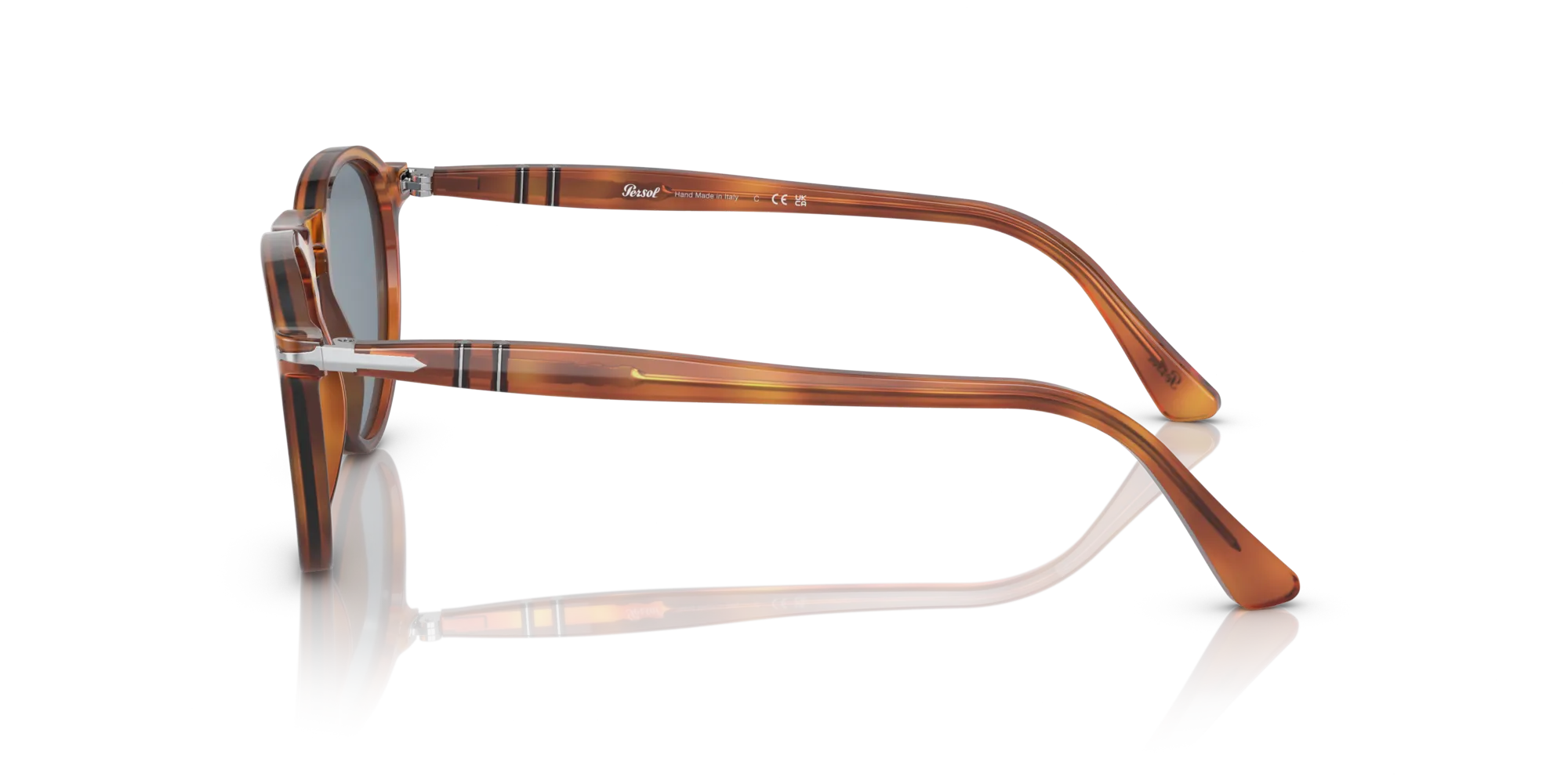 Persol PO3286S 96/56 Occhiali da sole Acetato Marrone Blu Pantos Normale - immagine 4