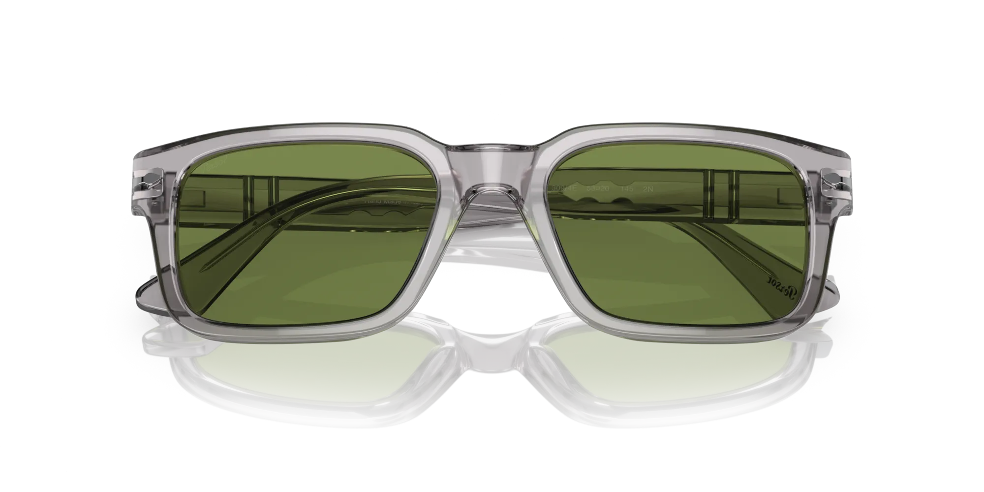 Persol PO3272S 309/4E Occhiali da sole Acetato Grigio Verde Squadrata Normale - immagine 2