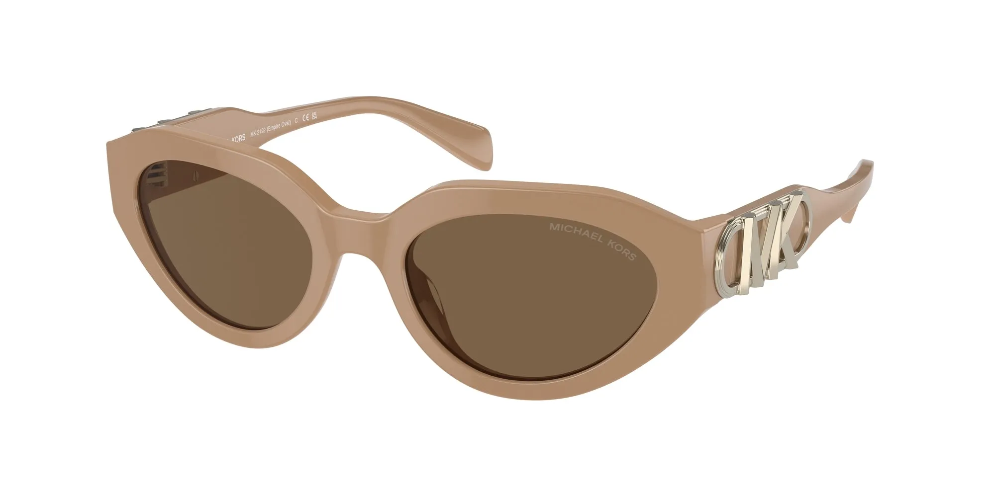 Michael Kors MK2192 EMPIRE OVAL 355573 Occhiali da sole Acetato Marrone Marrone Rotonda Normale - immagine 1