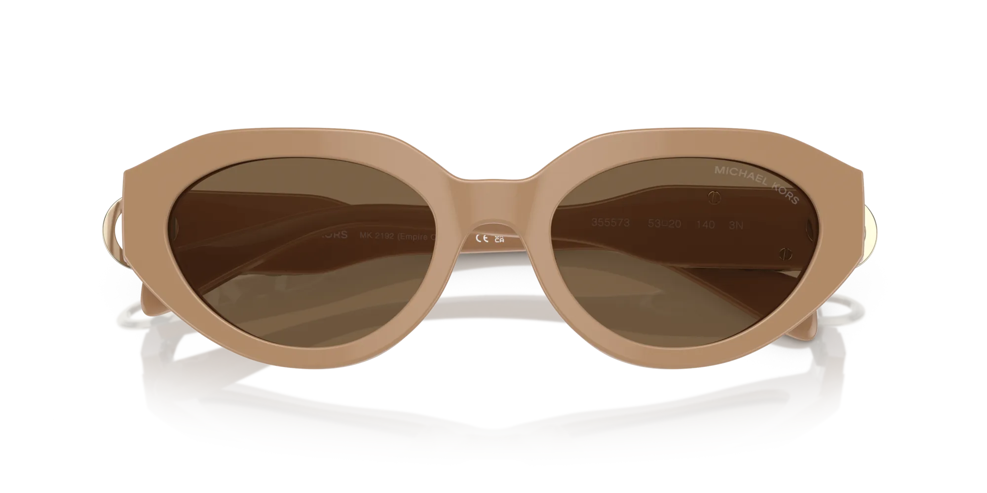 Michael Kors MK2192 EMPIRE OVAL 355573 Occhiali da sole Acetato Marrone Marrone Rotonda Normale - immagine 2