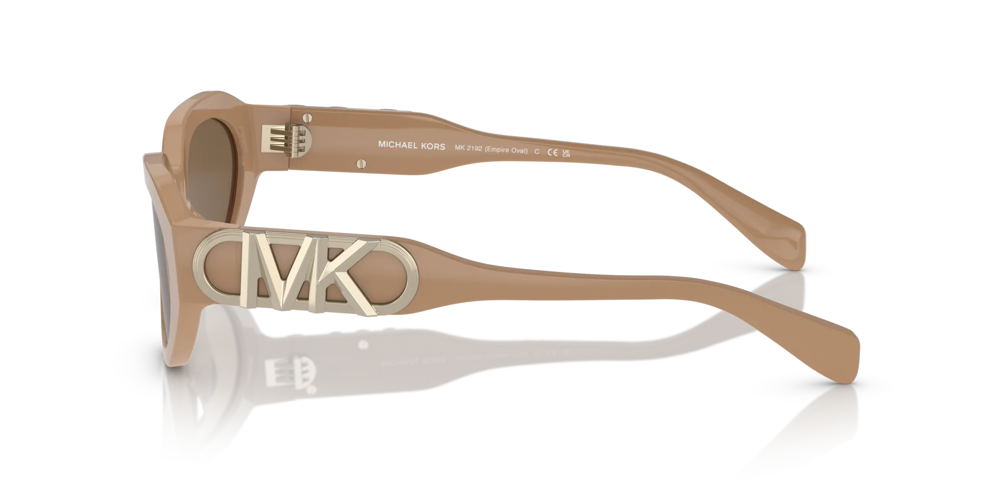 Michael Kors MK2192 EMPIRE OVAL 355573 Occhiali da sole Acetato Marrone Marrone Rotonda Normale - immagine 4