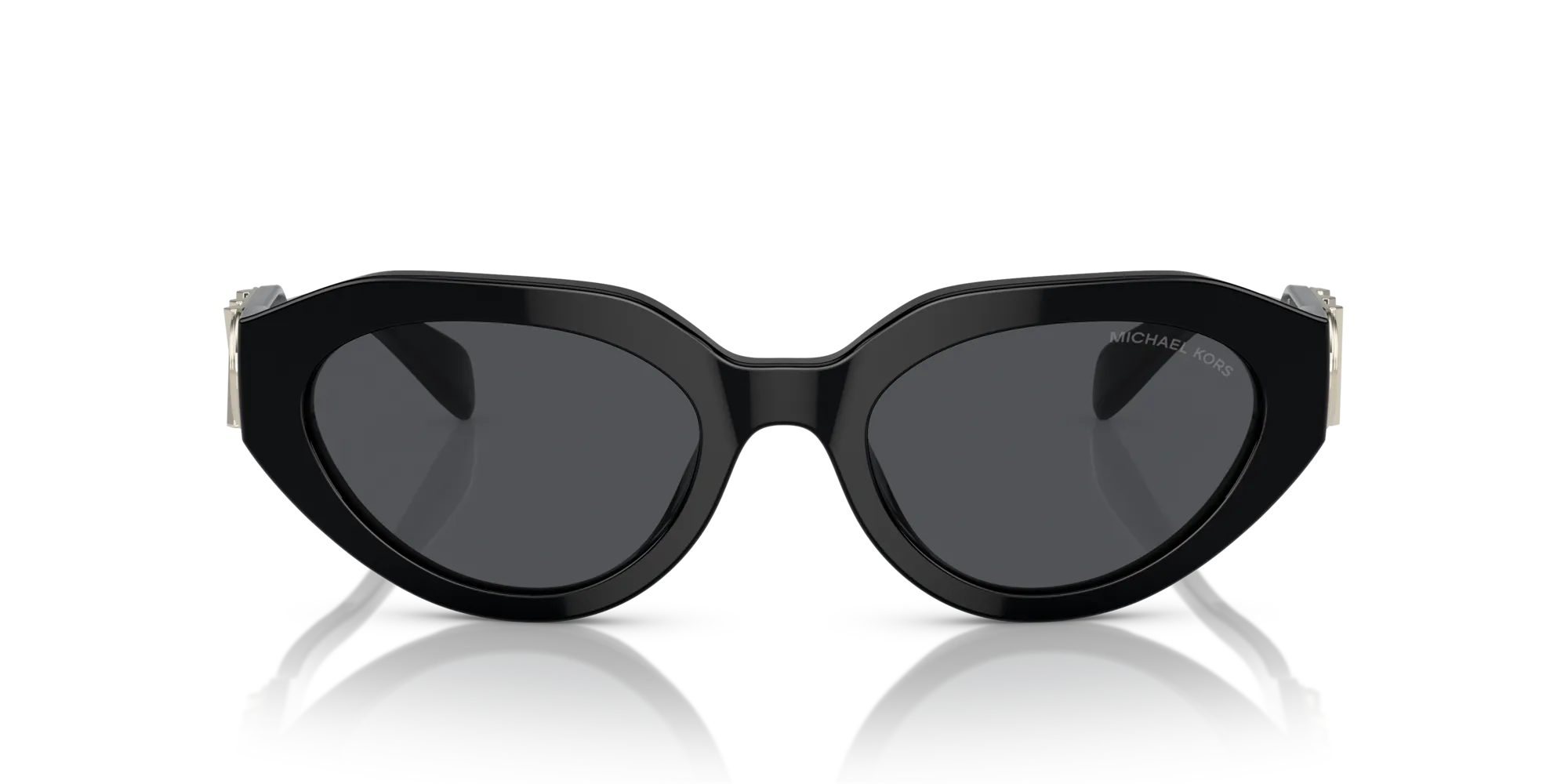 Michael Kors MK2192 EMPIRE OVAL 300587 Occhiali da sole Acetato Nero Grigio Rotonda Normale - immagine 3