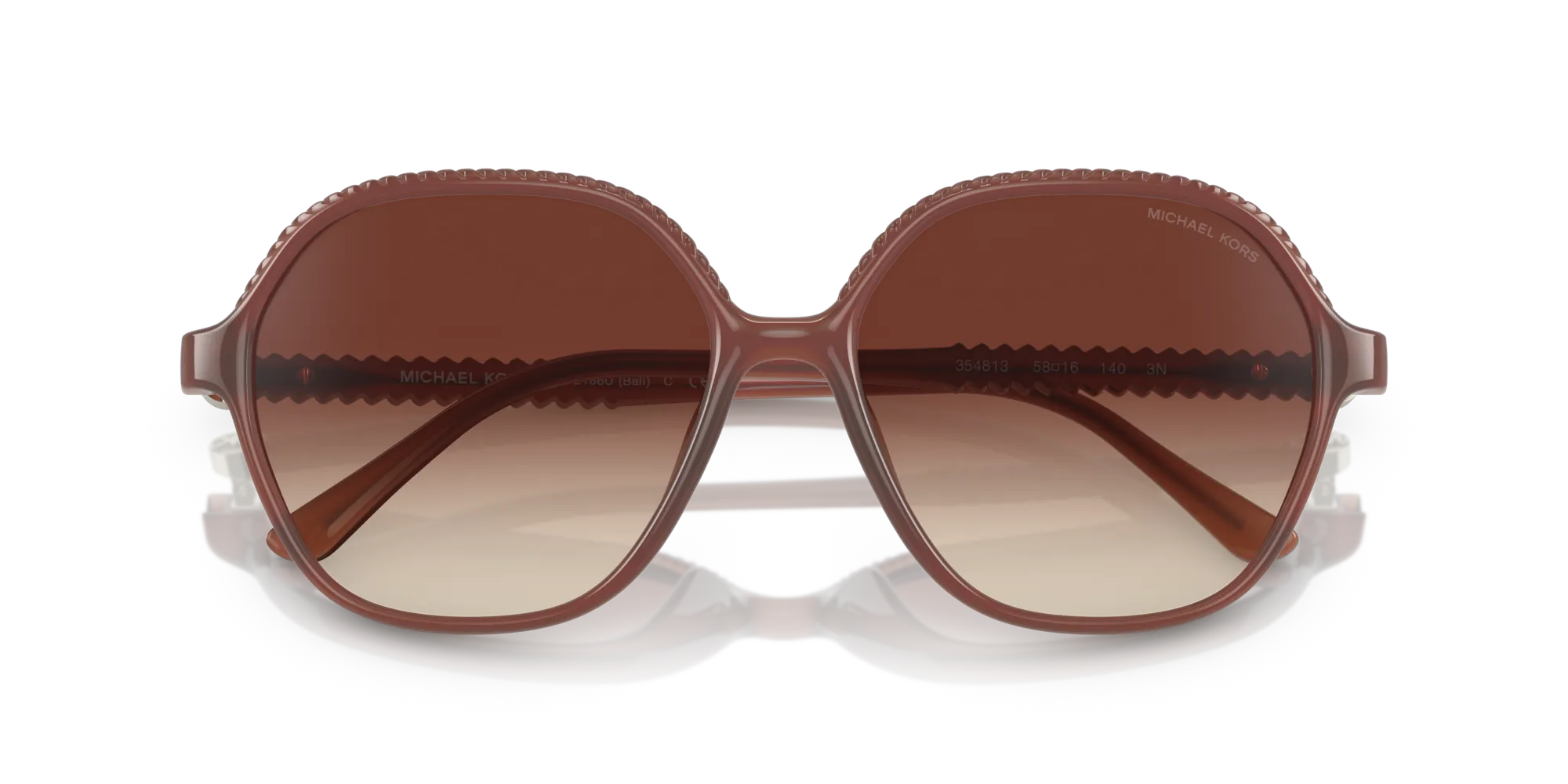 Michael Kors MK2186U BALI 354813 Occhiali da sole Iniettato Marrone Marrone Geometrica Normale Sfumato - immagine 2