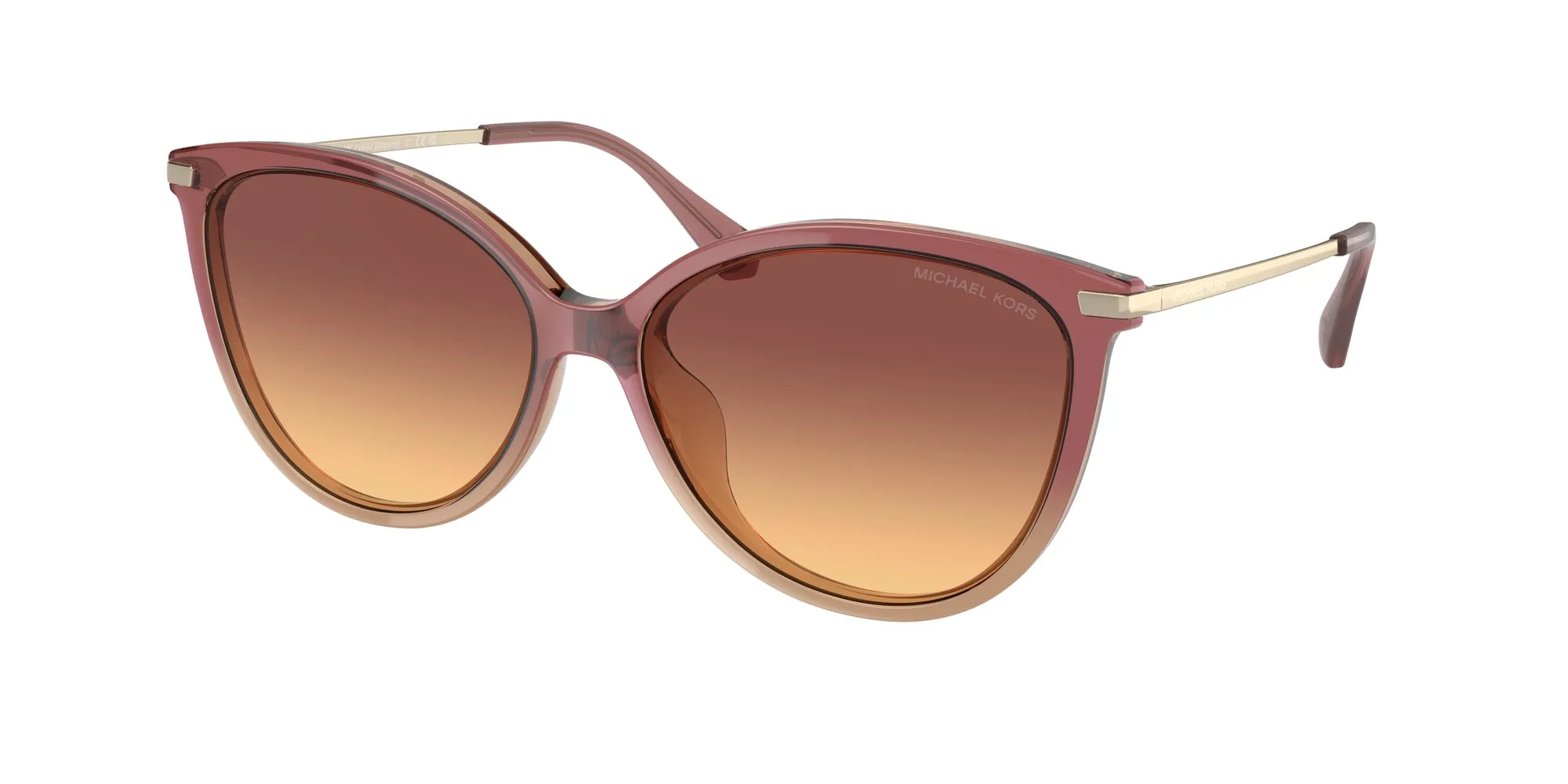 Michael Kors MK2184U DUPONT 325678 Occhiali da sole Iniettato Rosa Marrone Cat Eye Normale Sfumato - immagine 1