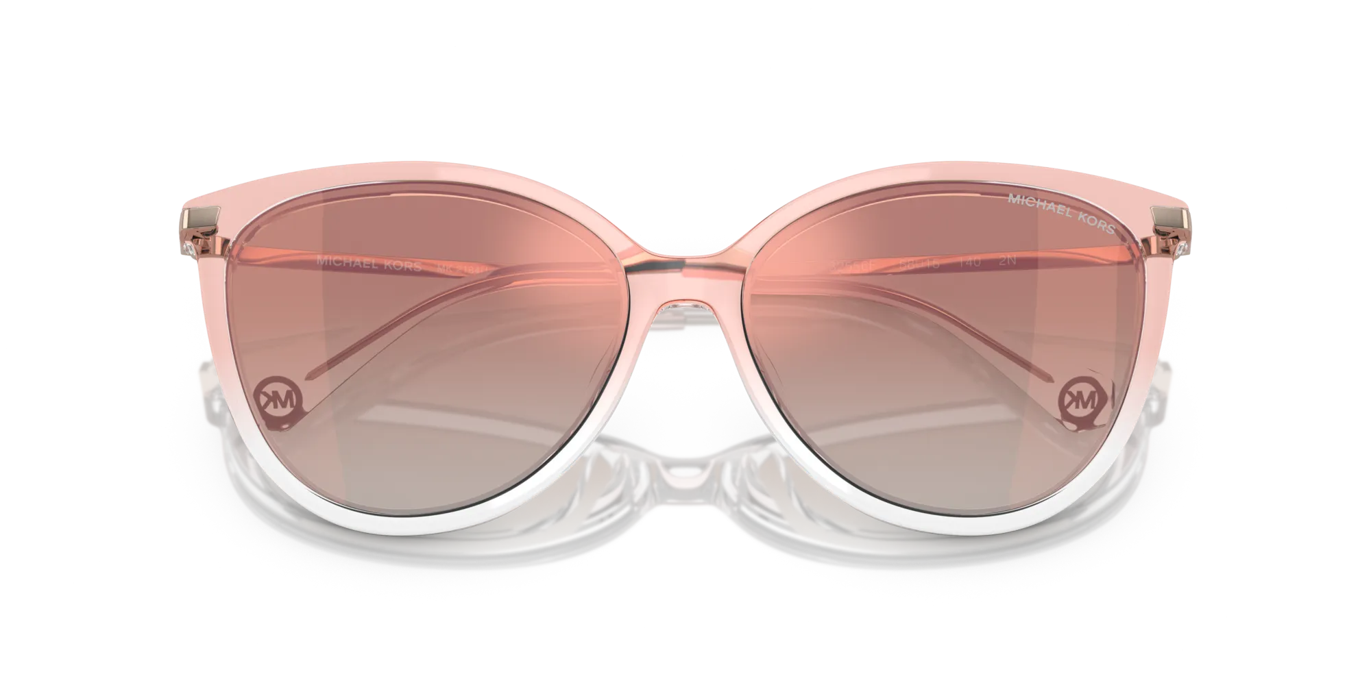 Michael Kors MK2184U DUPONT 32556F Occhiali da sole Iniettato Rosa Oro Cat Eye Normale Sfumato - immagine 2