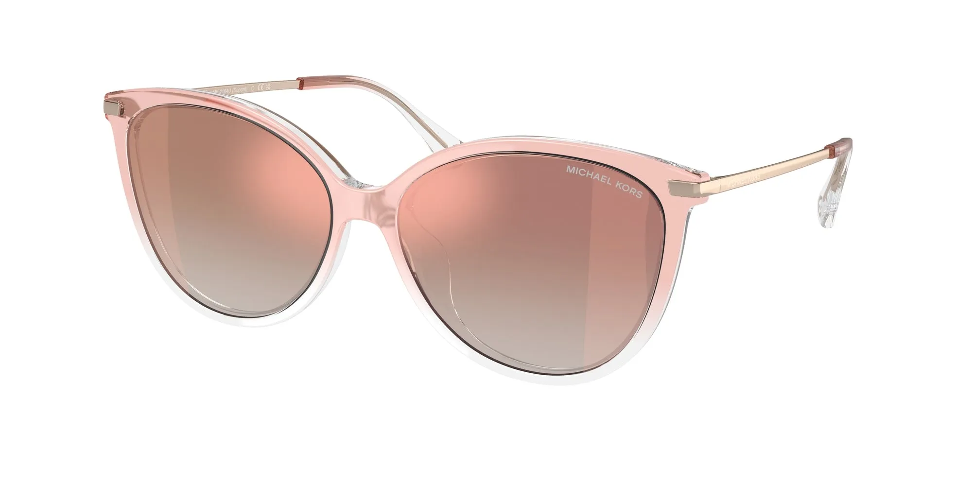 Michael Kors MK2184U DUPONT 32556F Occhiali da sole Iniettato Rosa Oro Cat Eye Normale - immagine 1