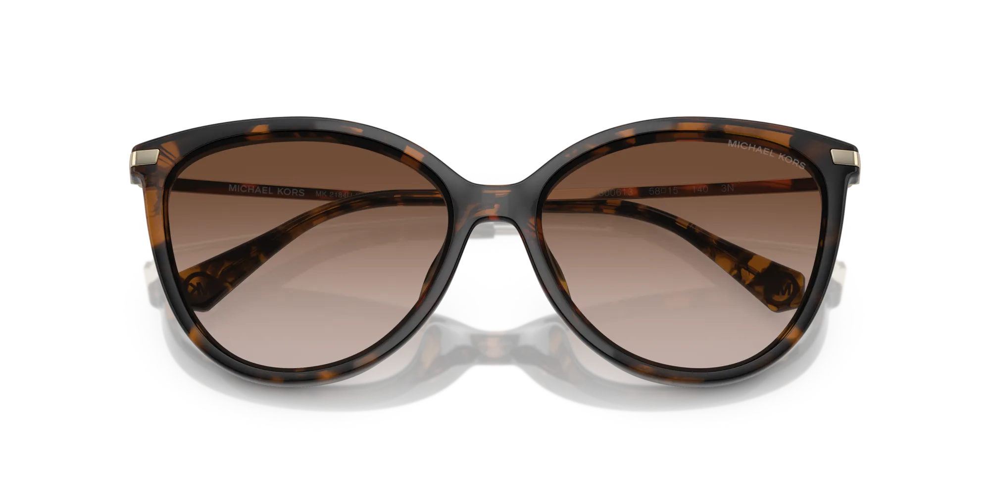 Michael Kors MK2184U DUPONT 300613 Occhiali da sole Iniettato Tartaruga Marrone Cat Eye Normale Sfumato - immagine 2