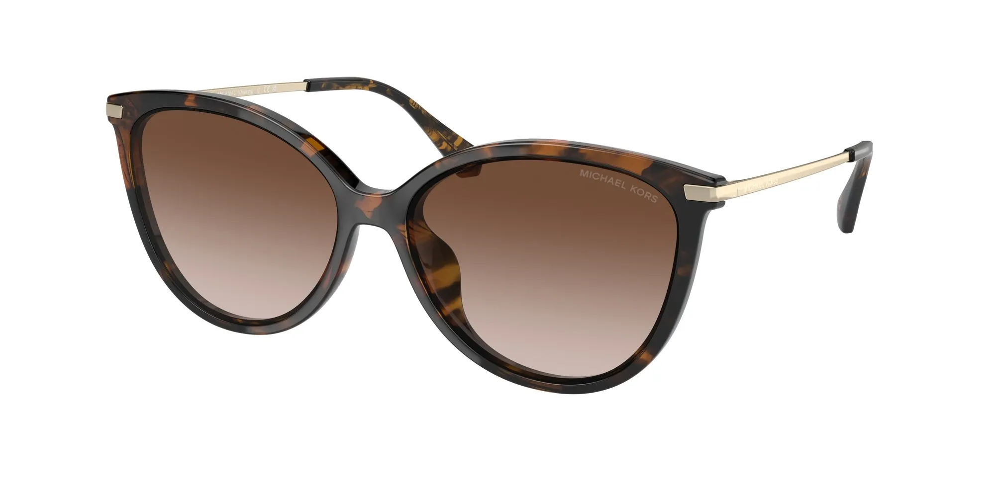 Michael Kors MK2184U DUPONT 300613 Occhiali da sole Iniettato Tartaruga Marrone Cat Eye Normale Sfumato - immagine 1