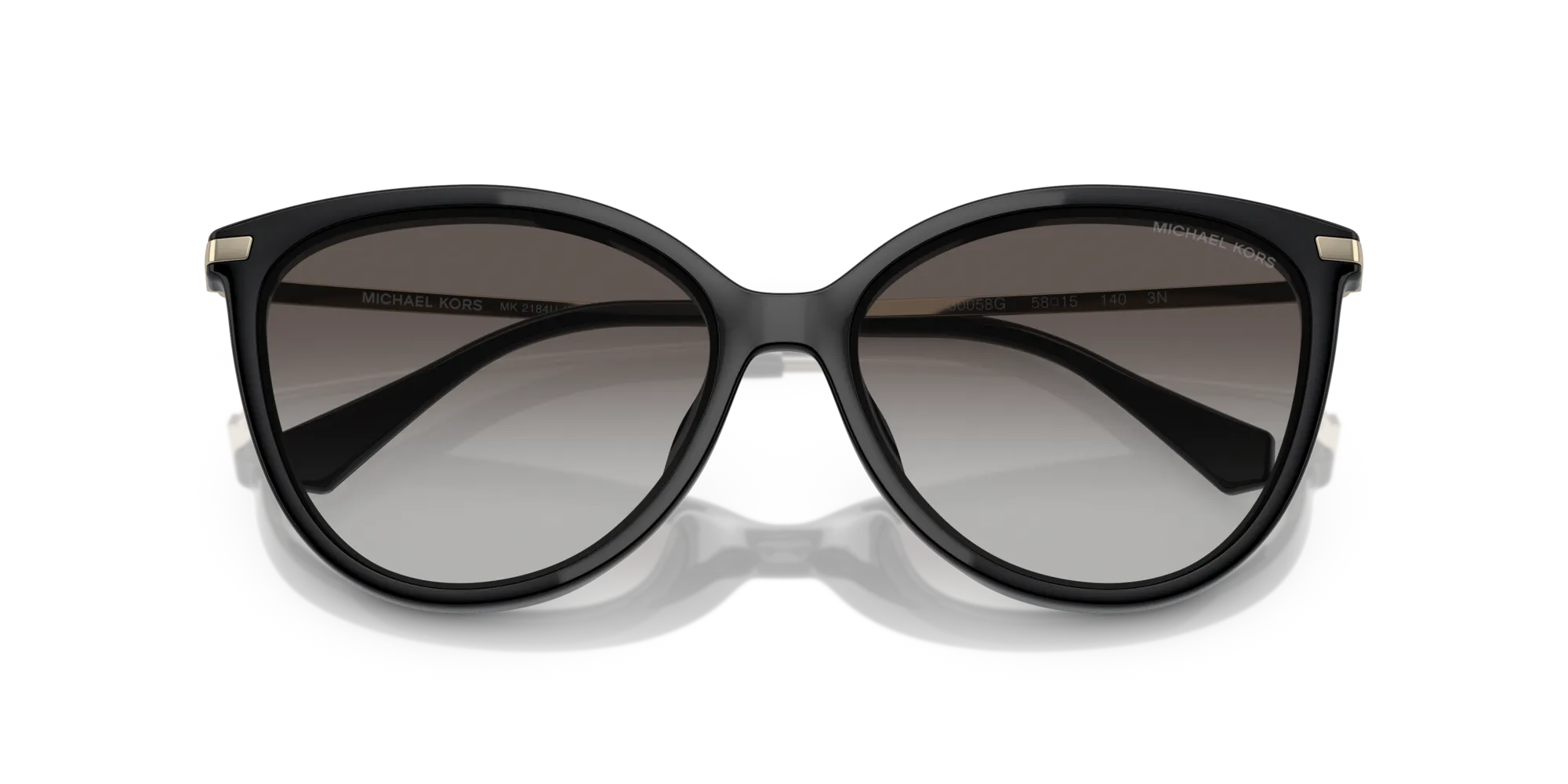 Michael Kors MK2184U DUPONT 30058G Occhiali da sole Iniettato Nero Grigio Cat Eye Normale Sfumato - immagine 2