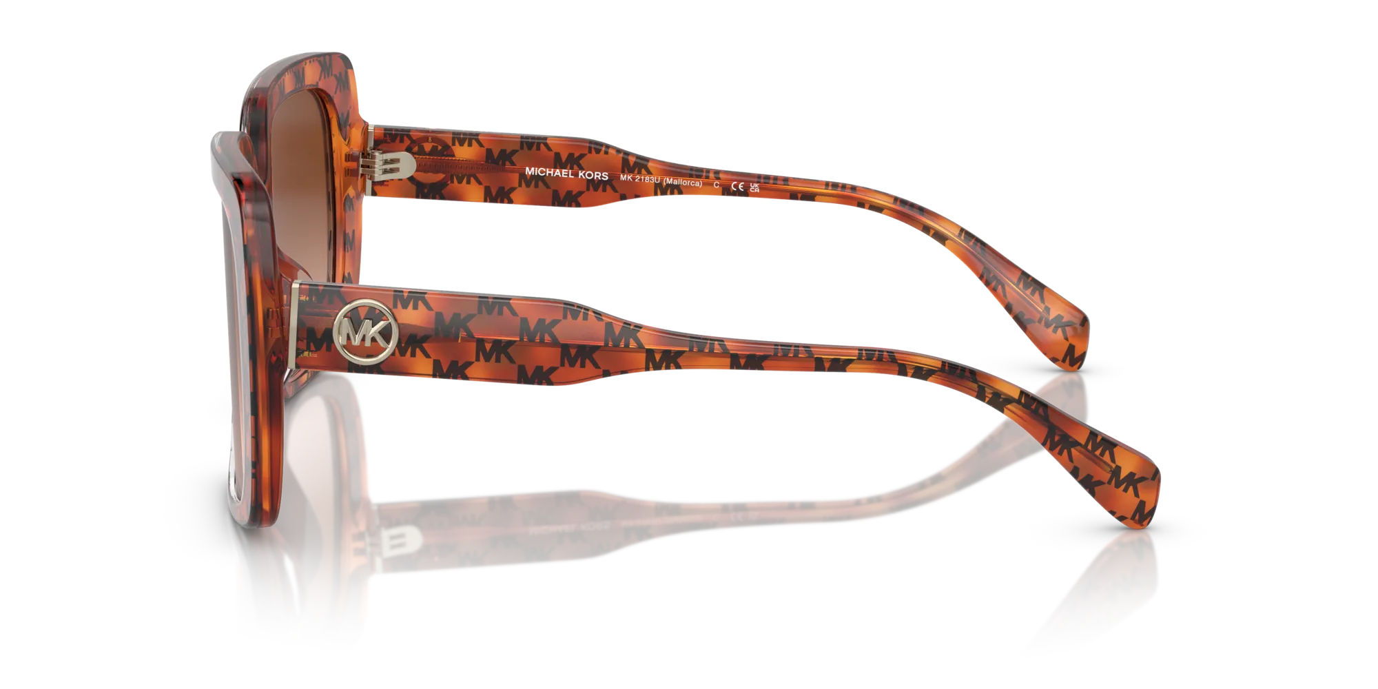 Michael Kors MK2183U MALLORCA 35553B Occhiali da sole Acetato Marrone Marrone Squadrata Normale Sfumato - immagine 4
