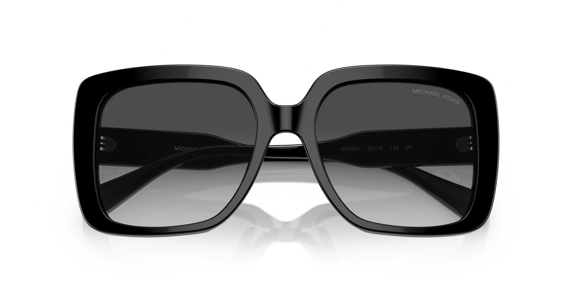 Michael Kors MK2183U MALLORCA 30058G Occhiali da sole Acetato Nero Grigio Squadrata Normale Sfumato - immagine 2