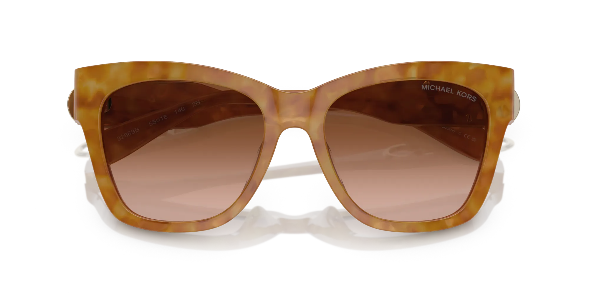 Michael Kors MK2182U EMPIRE SQUARE 32883B Occhiali da sole Acetato Tartaruga Marrone Farfalla Normale Sfumato - immagine 2
