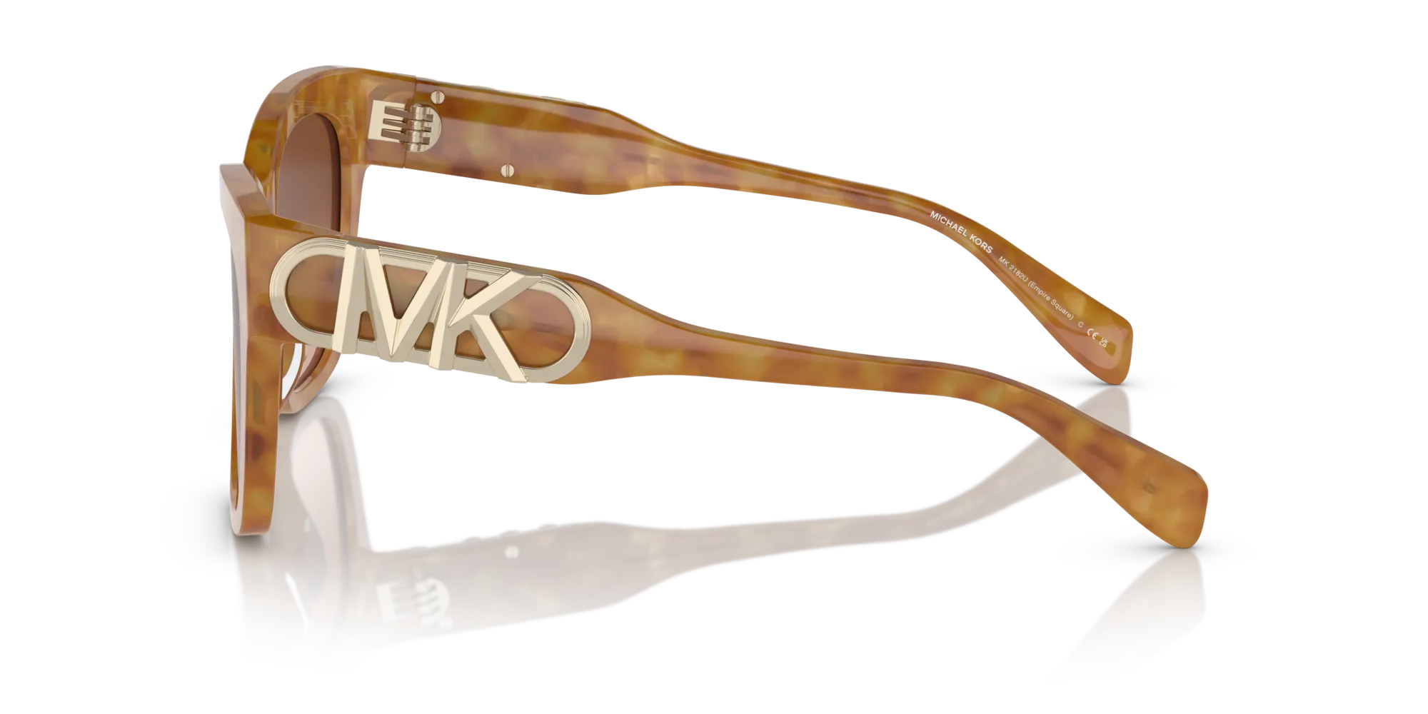 Michael Kors MK2182U EMPIRE SQUARE 32883B Occhiali da sole Acetato Tartaruga Marrone Farfalla Normale Sfumato - immagine 4