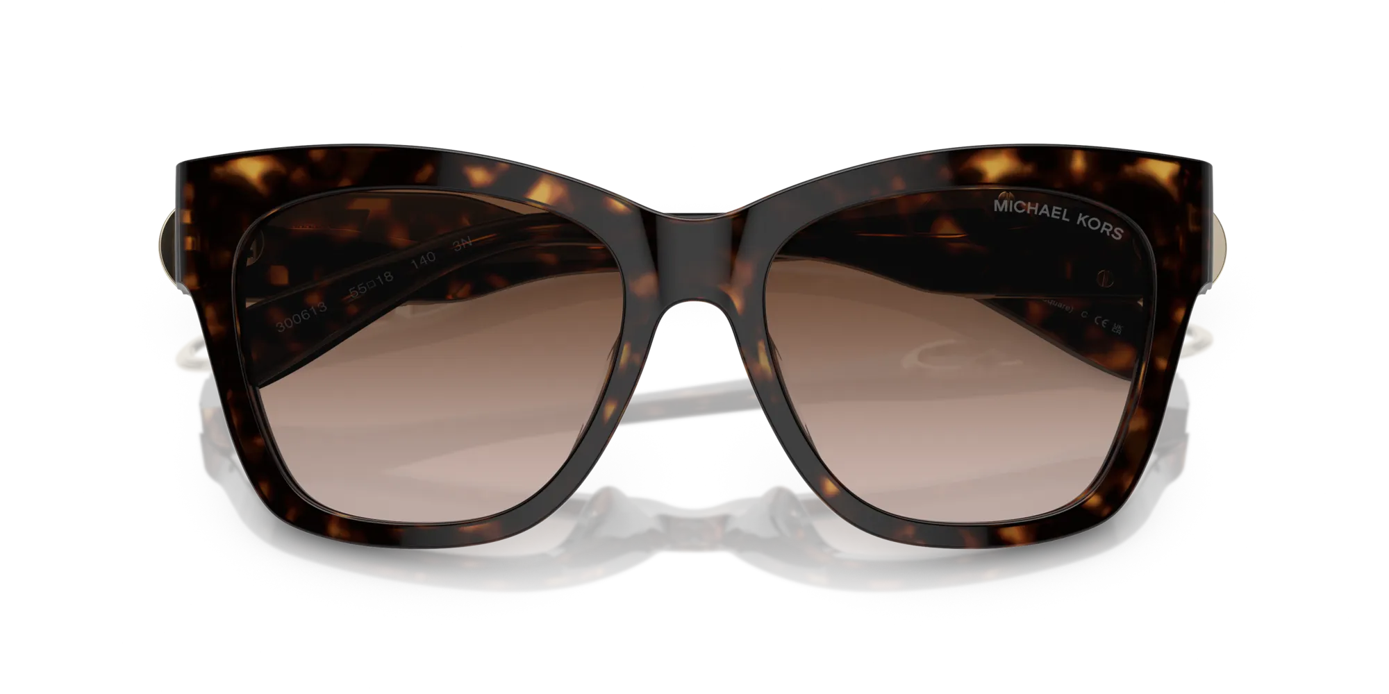 Michael Kors MK2182U EMPIRE SQUARE 300613 Occhiali da sole Acetato Tartaruga Marrone Farfalla Normale Sfumato - immagine 2