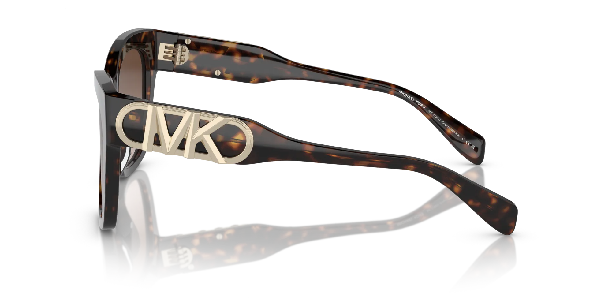 Michael Kors MK2182U EMPIRE SQUARE 300613 Occhiali da sole Acetato Tartaruga Marrone Farfalla Normale Sfumato - immagine 4