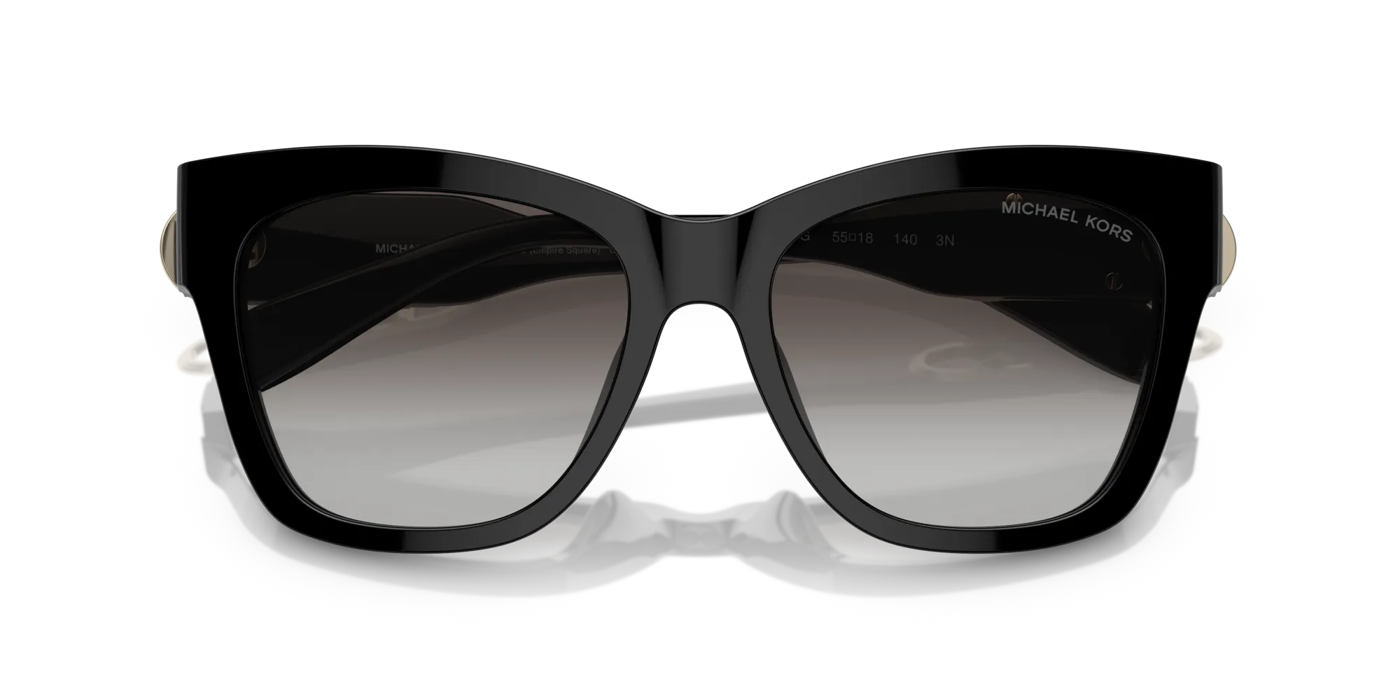 Michael Kors MK2182U EMPIRE SQUARE 30058G Occhiali da sole Acetato Nero Grigio Farfalla Normale Sfumato - immagine 2