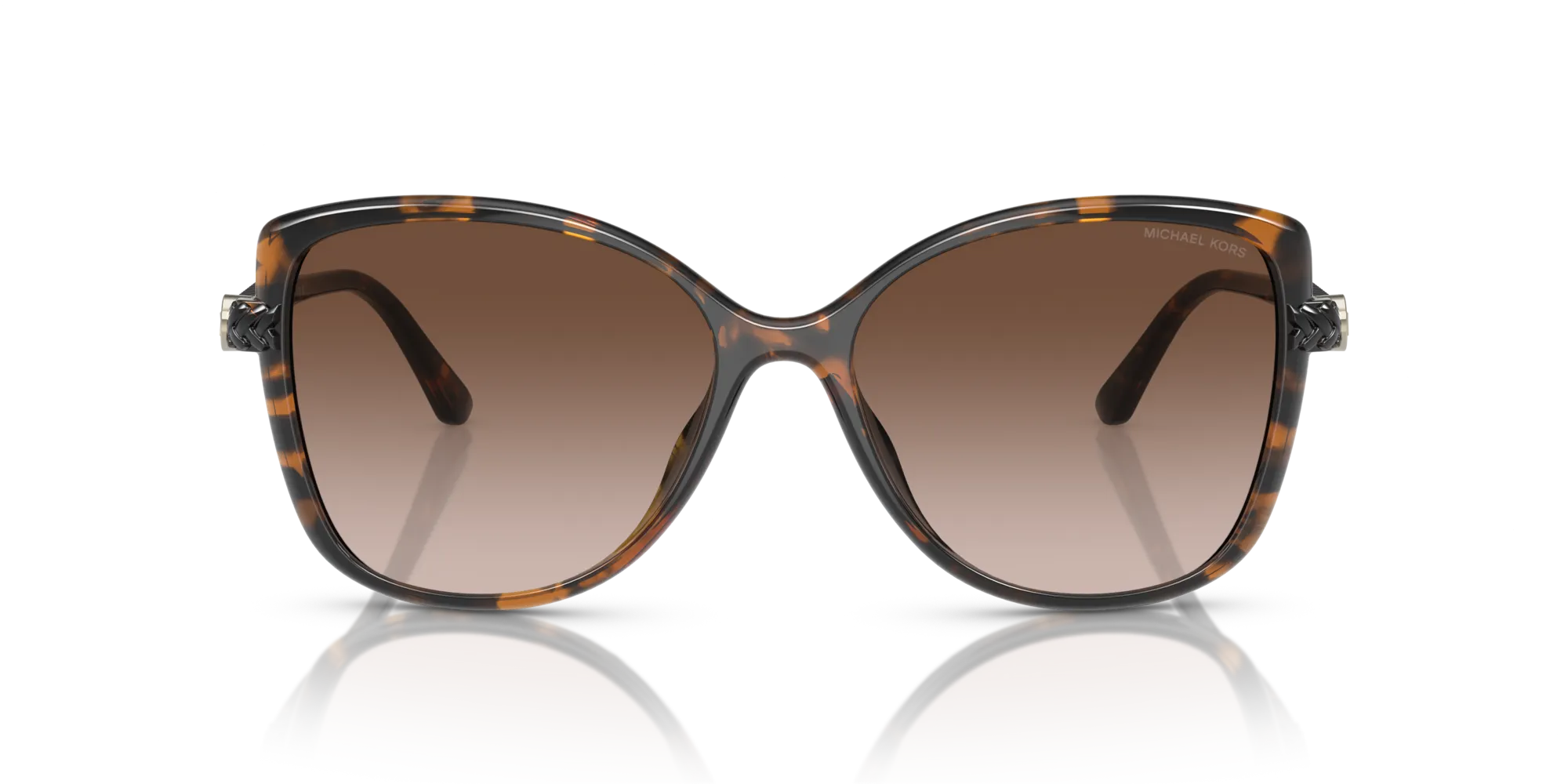 Michael Kors MK2181U MALTA 300613 Occhiali da sole Iniettato Tartaruga Marrone Farfalla Normale Sfumato - immagine 3
