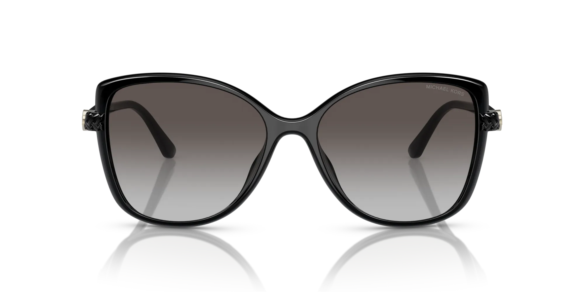 Michael Kors MK2181U MALTA 30058G Occhiali da sole Iniettato Nero Grigio Farfalla Normale Sfumato - immagine 3