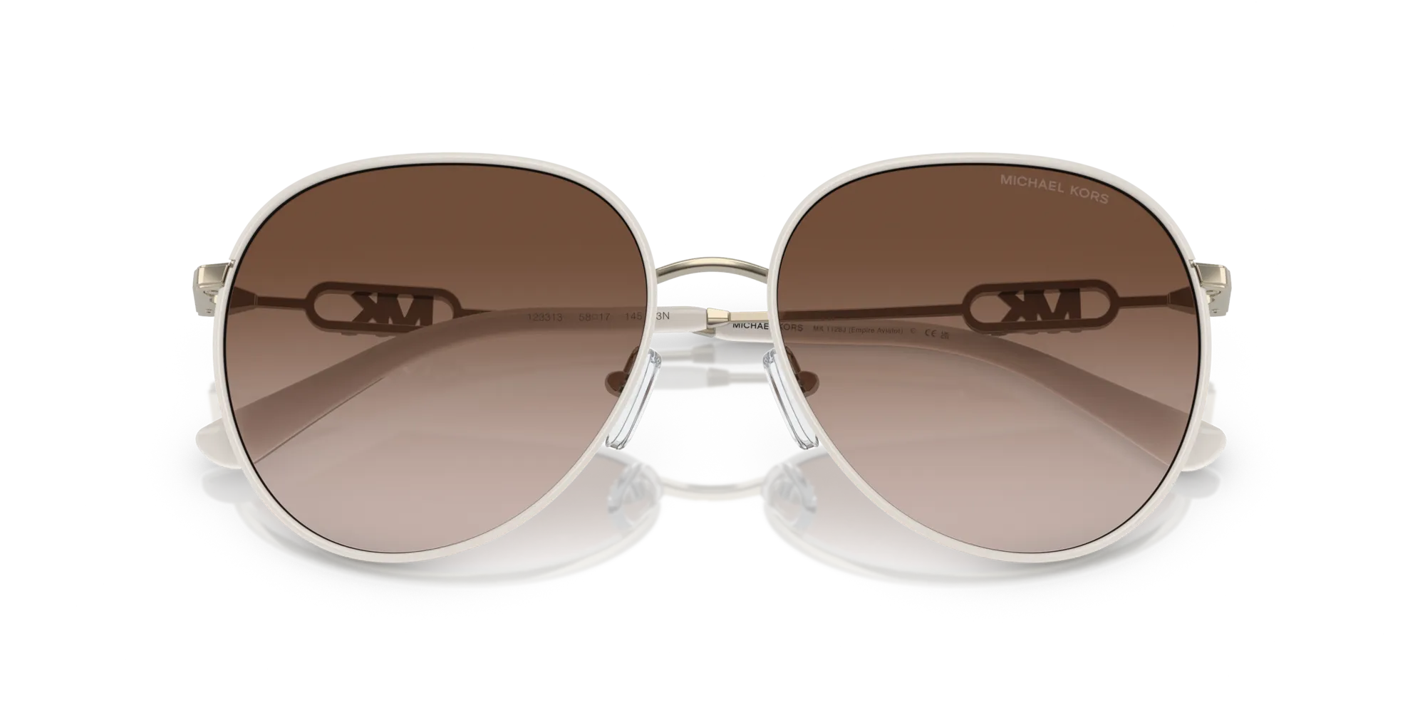 Michael Kors MK1128J EMPIRE 123313 Occhiali da sole Metallo Oro Marrone Pilot Normale Sfumato - immagine 2