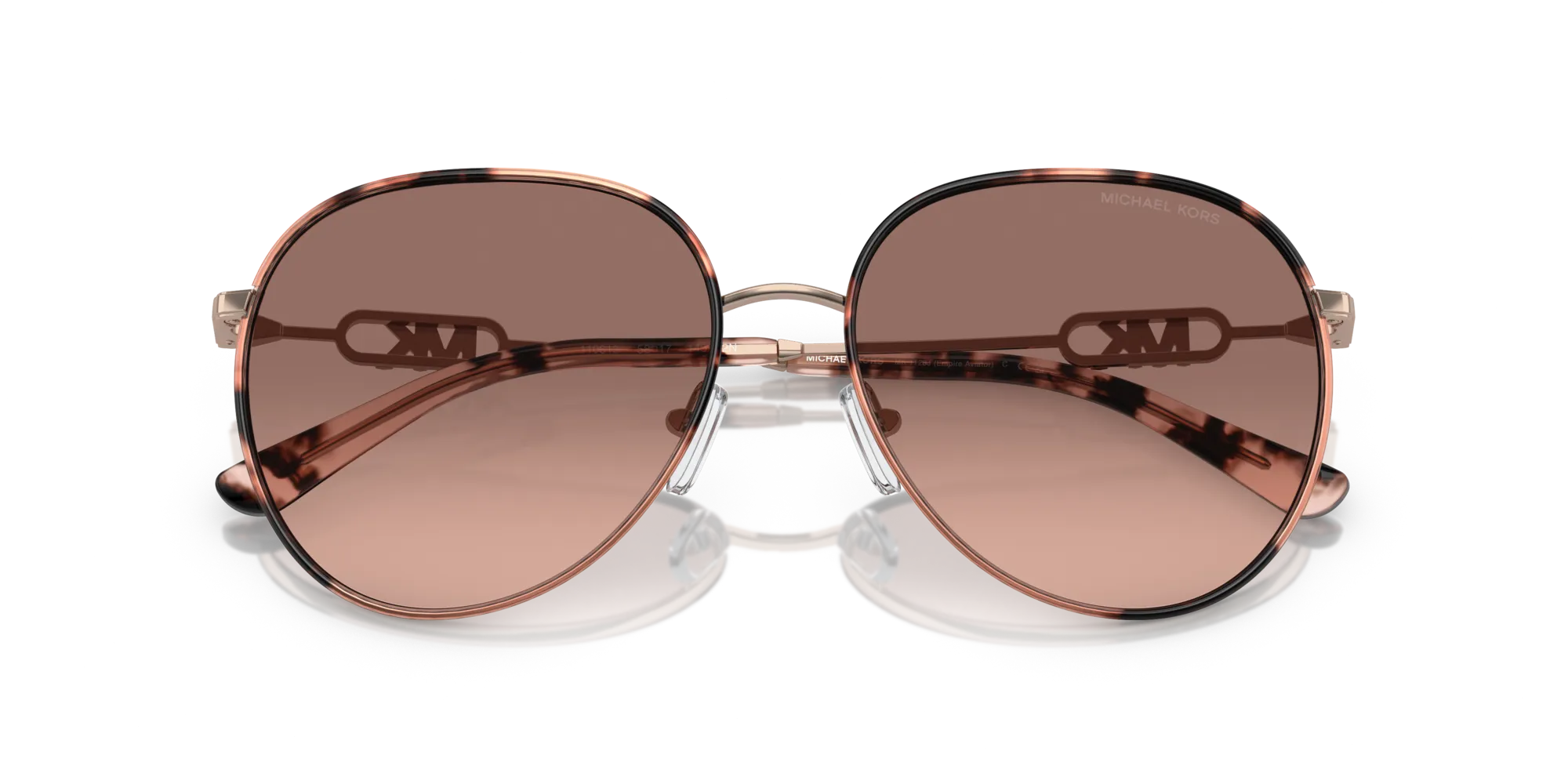 Michael Kors MK1128J EMPIRE 110813 Occhiali da sole Metallo Oro Marrone Pilot Normale Sfumato - immagine 2